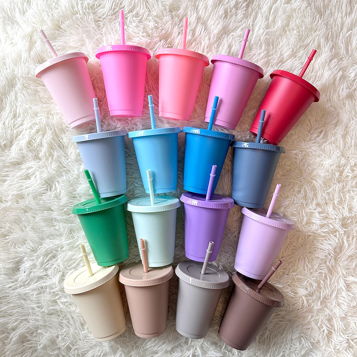 16oz greige grey cold cup tumbler - 470ml - Image 2
