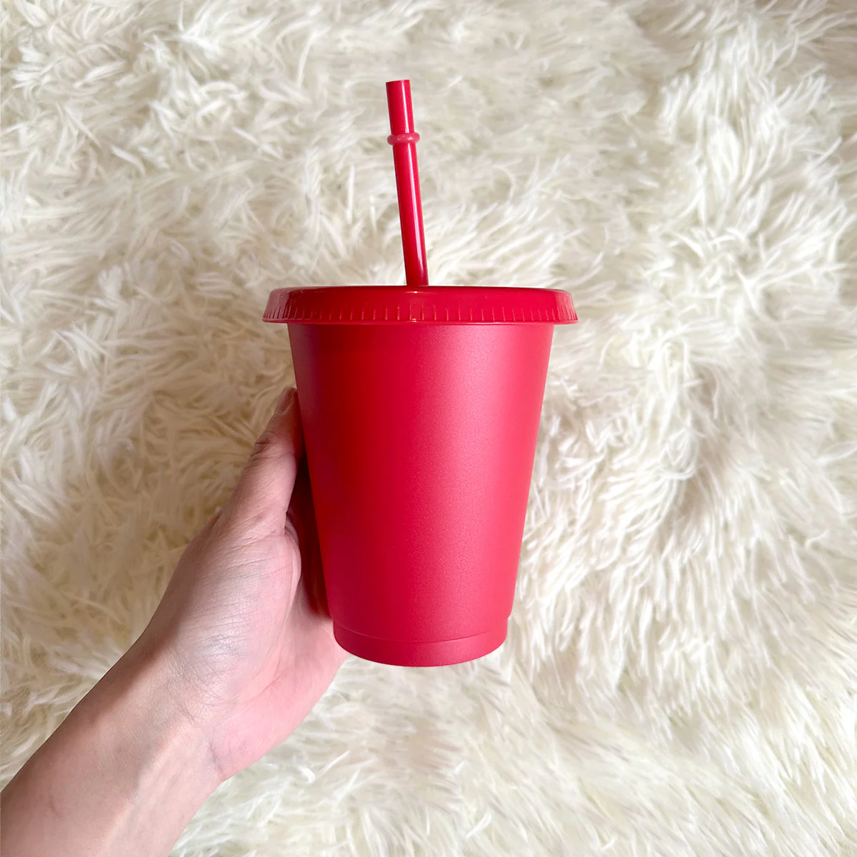 16oz red cold cup tumbler - 470ml