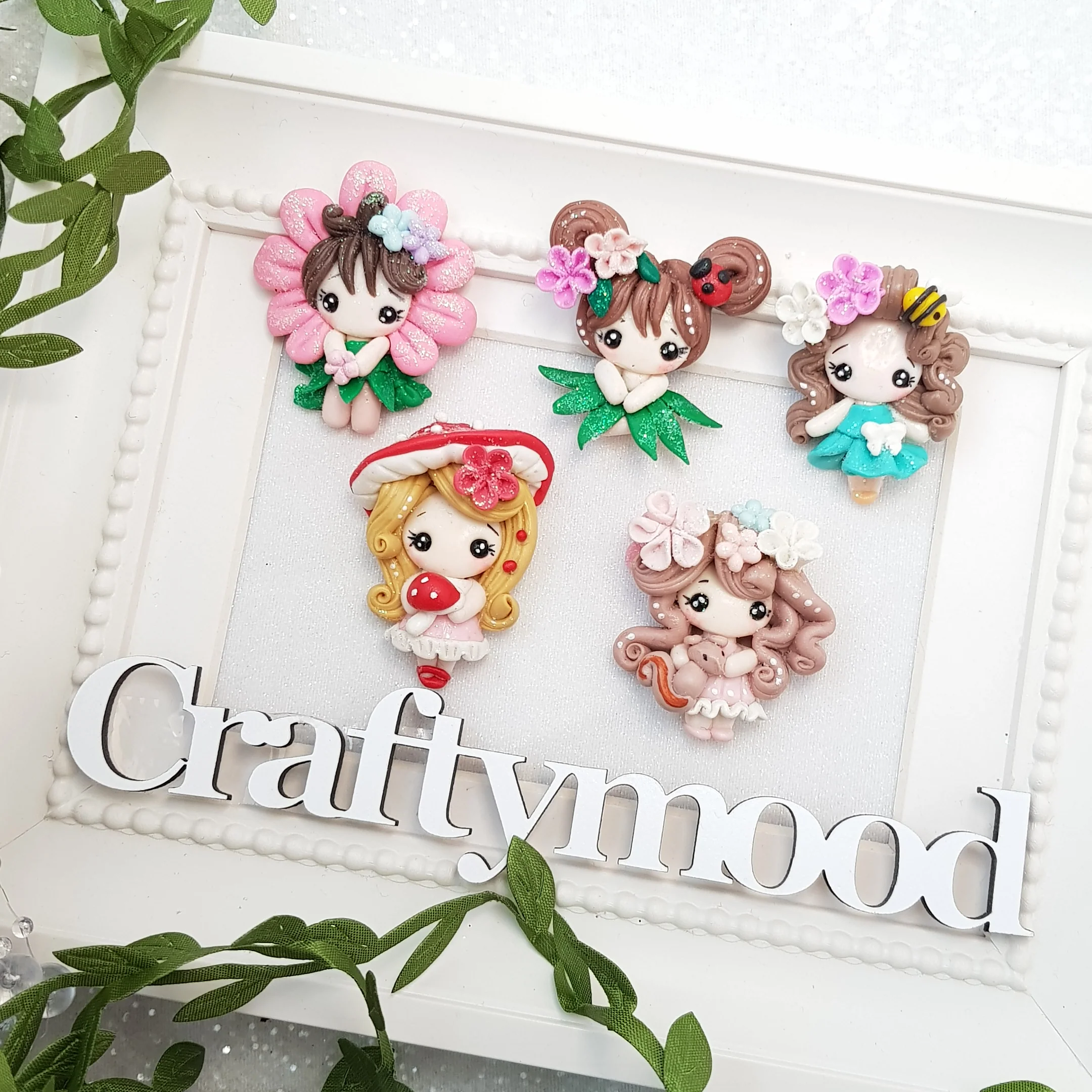Adorable Flower Girls - Embellishment Clay Bow Centre - Image 2