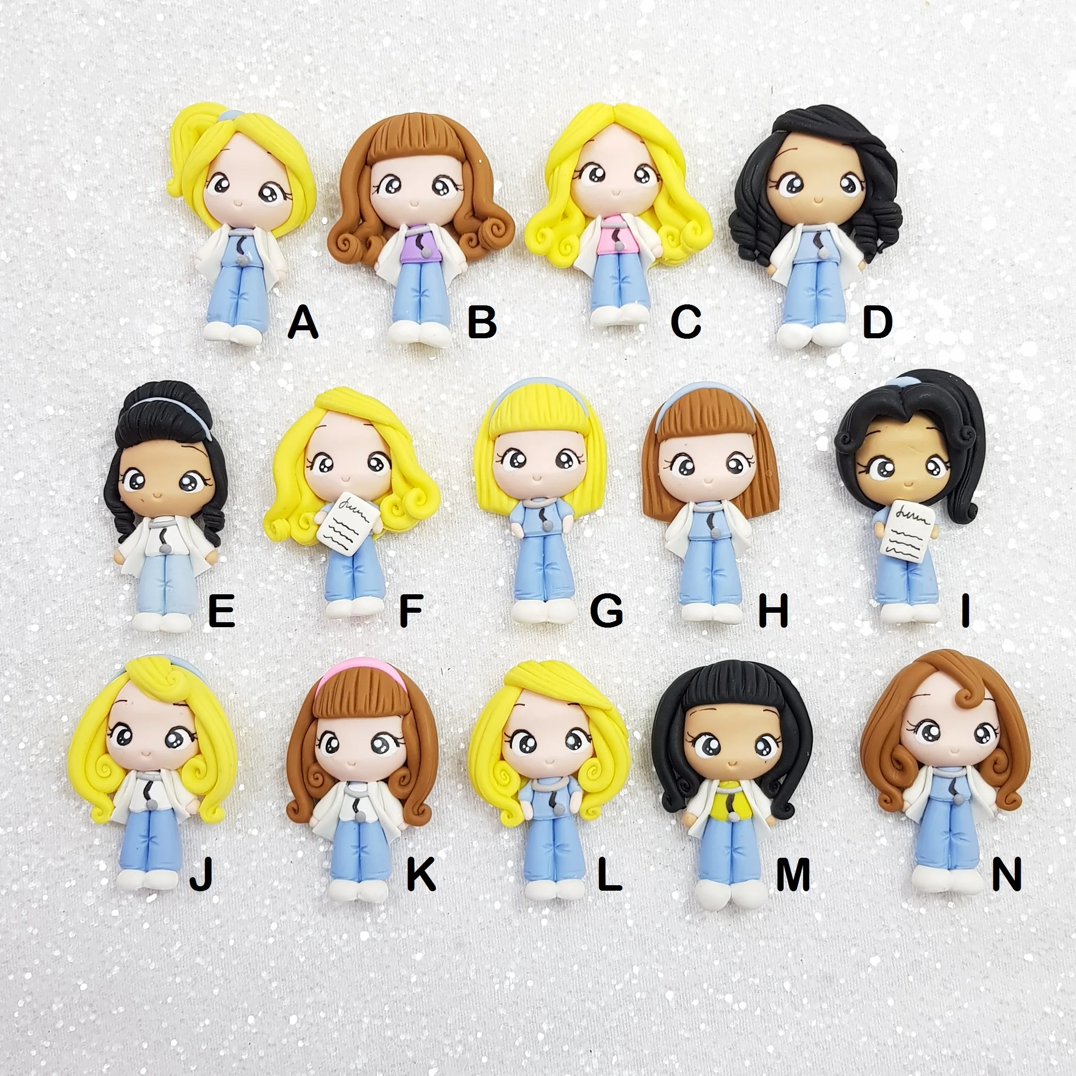 Adorable Medical Girl - Embellishment Clay Bow Centre - Image 2