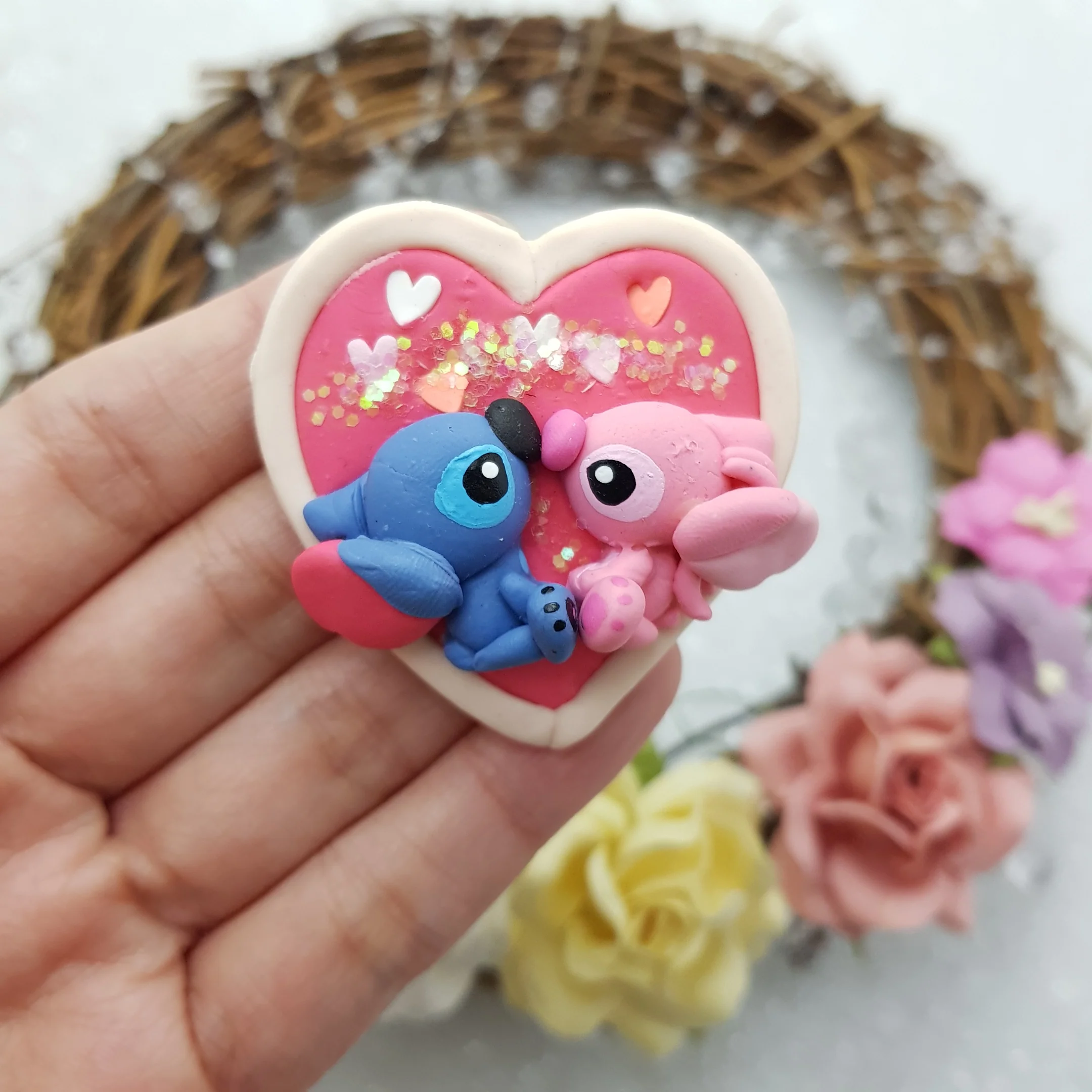Adorable monster cameo - Embellishment Clay Bow Centre - Image 3