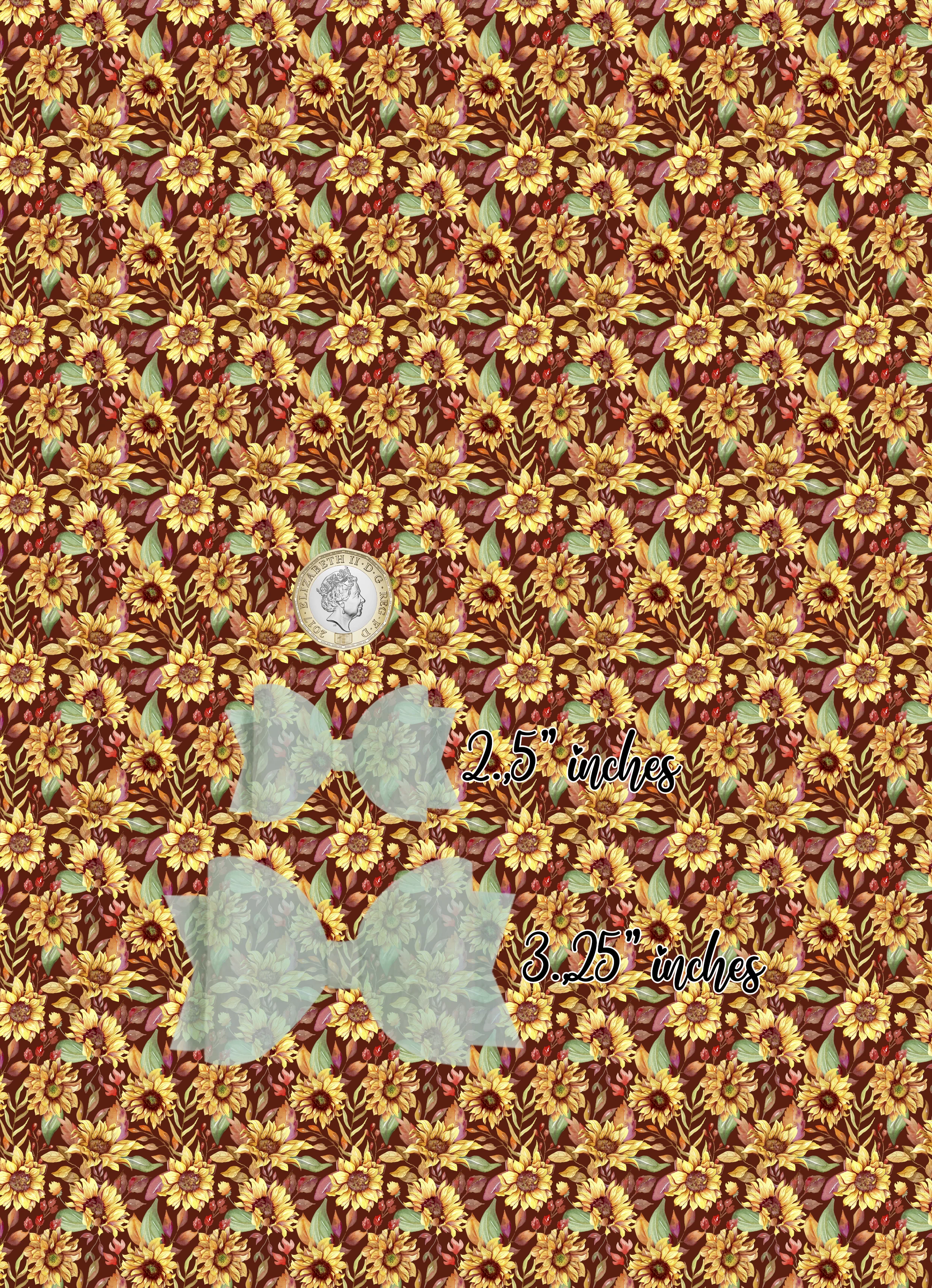 Autumn leaves - pumpkin -mushroom - Pu Leatherette vinyl - canvas - choose Fabric material Sheets - Image 10