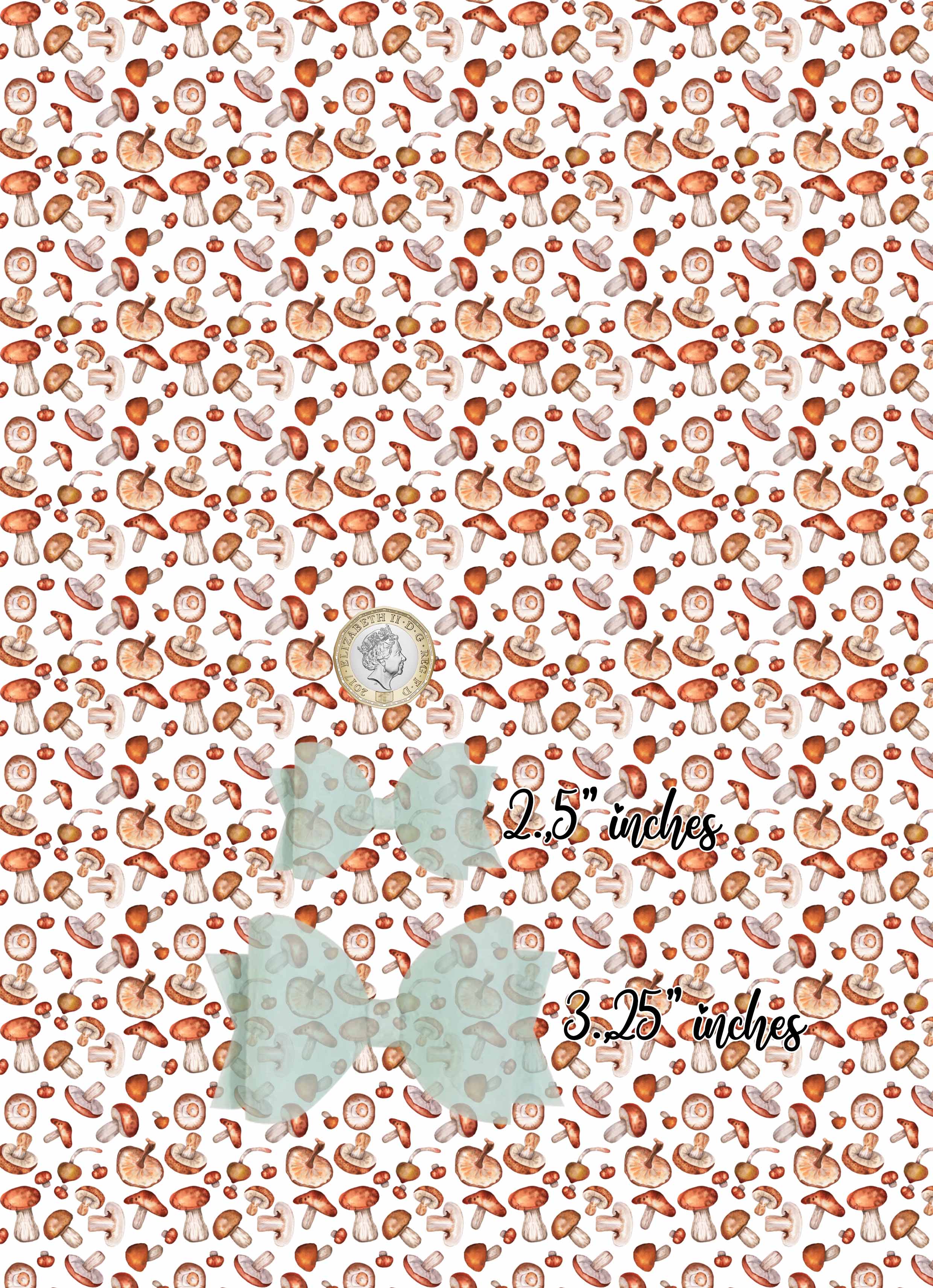 Autumn leaves - pumpkin -mushroom - Pu Leatherette vinyl - canvas - choose Fabric material Sheets - Image 8