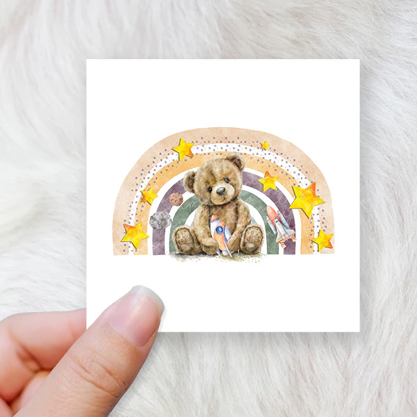 Bear star rocket - CHOOSE UV DTF decal - DTF Transfer (personalised options) - Image 2