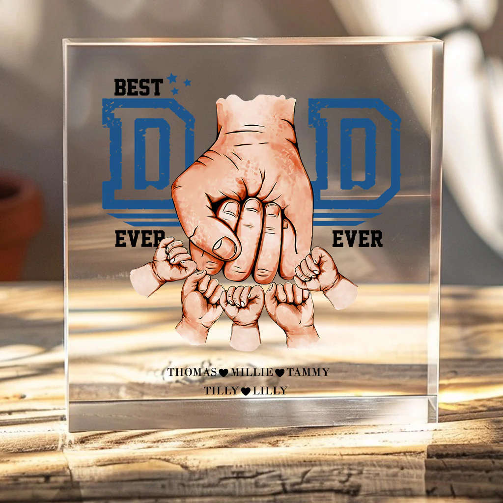 Best dad ever - CHOOSE UV DTF decal - DTF Transfer (personalised) - Image 2