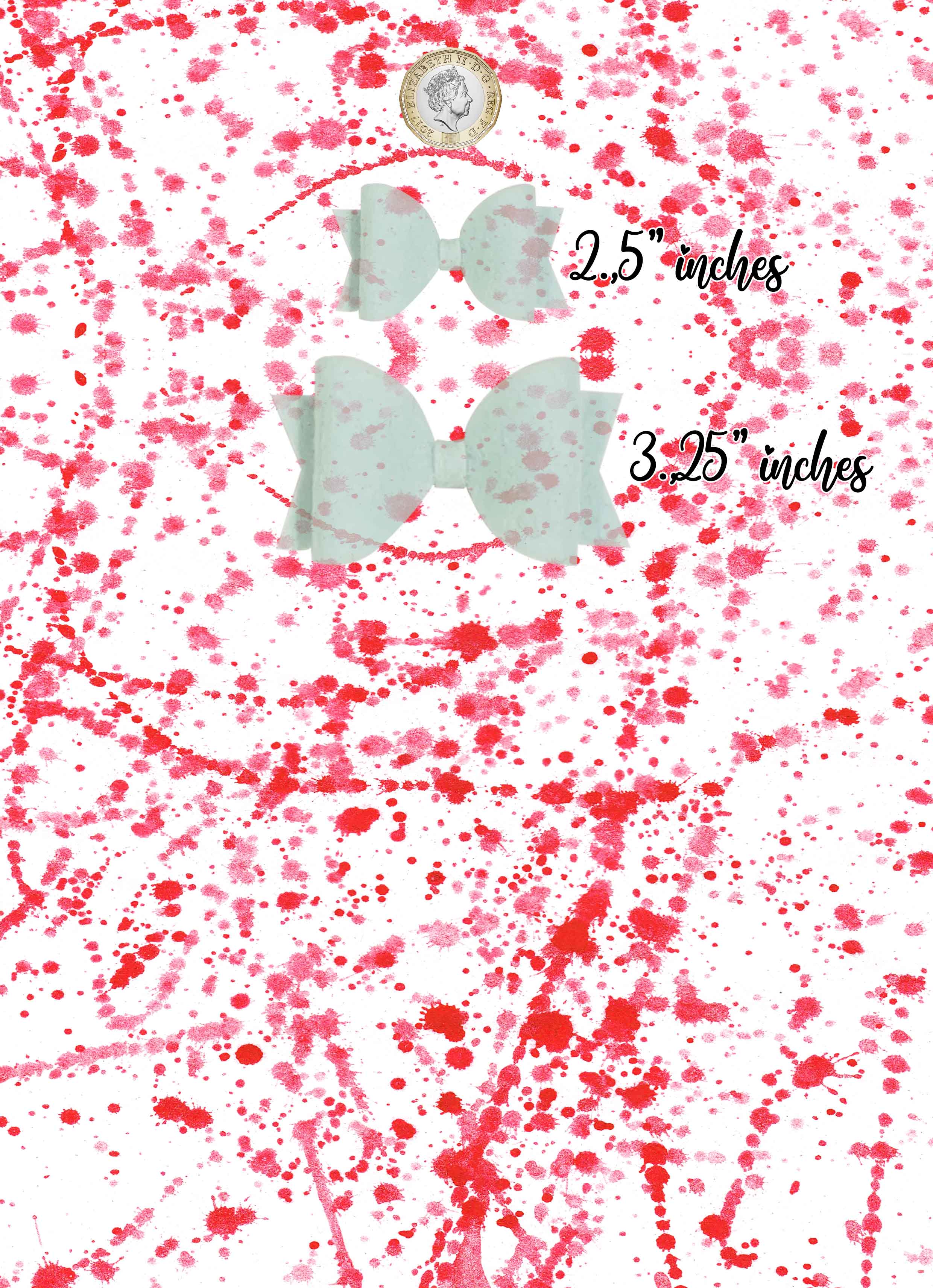 Blood splat hand halloween - vegan Leatherette vinyl - canvas - choose Fabric material Sheets - Image 2
