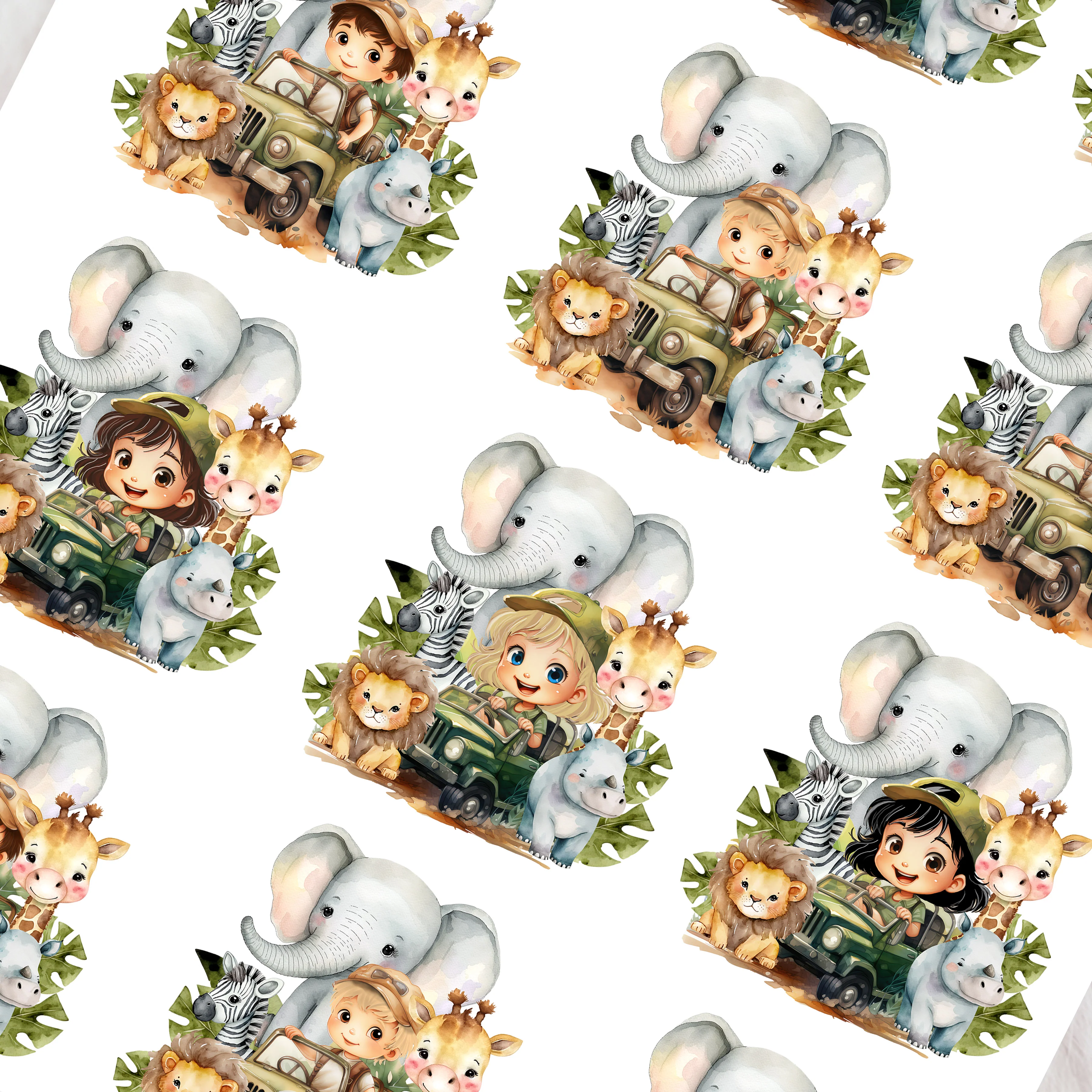 Boy or Girl Safari Animal - CHOOSE UV DTF decal - DTF Transfer