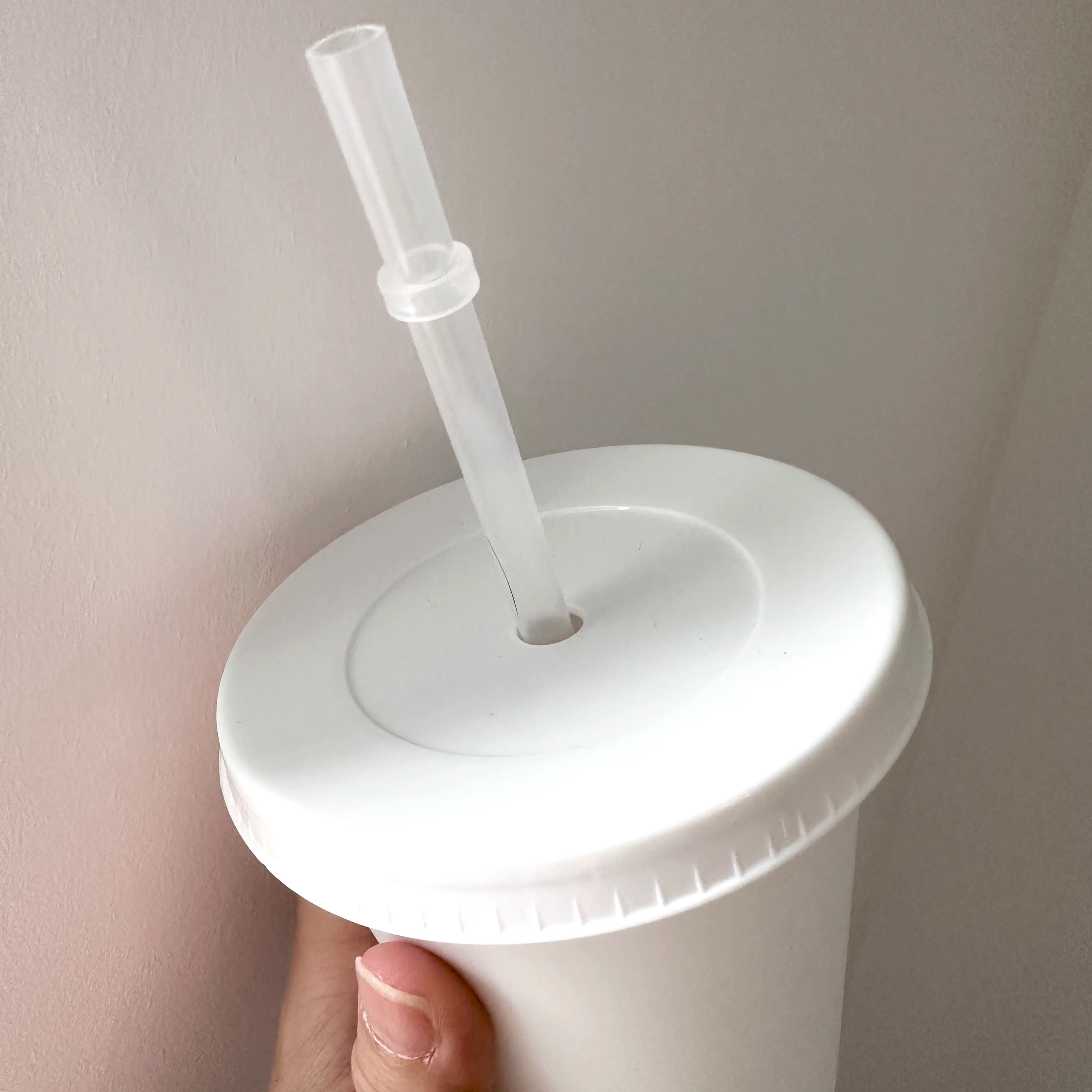 Bride White transparent straw 16oz - 470ml Cold Cups - Image 2