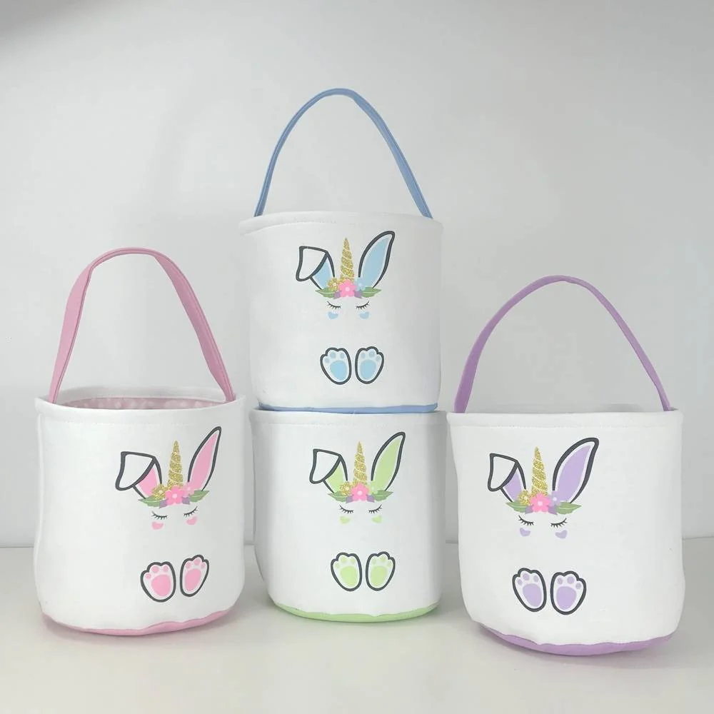 bunny bunnycorn Easter basket with handle  - Plain