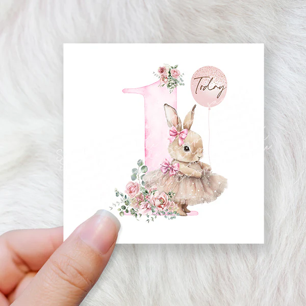 Bunny today 1 - CHOOSE UV DTF decal - DTF Transfer (personalised options)