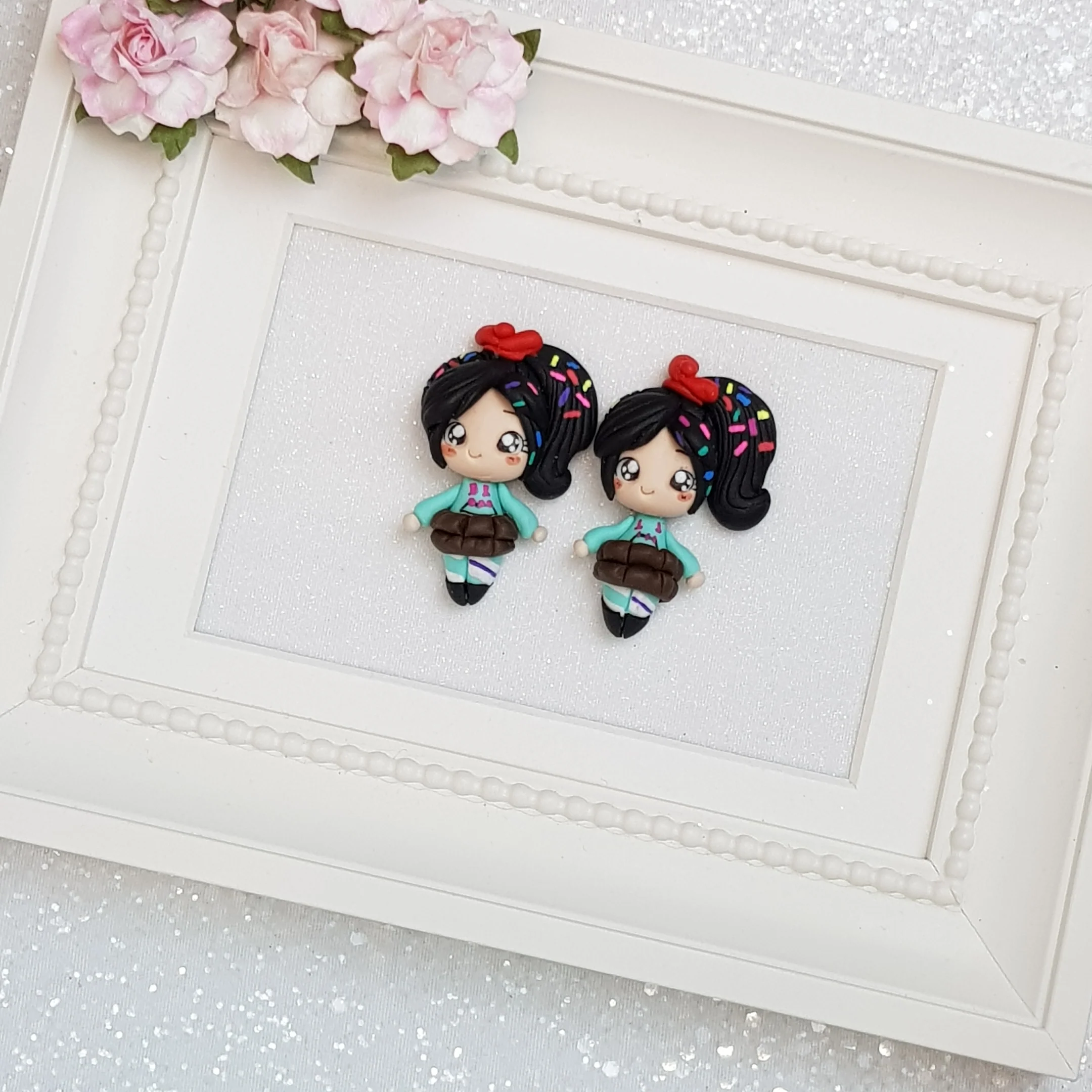 Candy Girl - Embellishment Clay Bow Centre