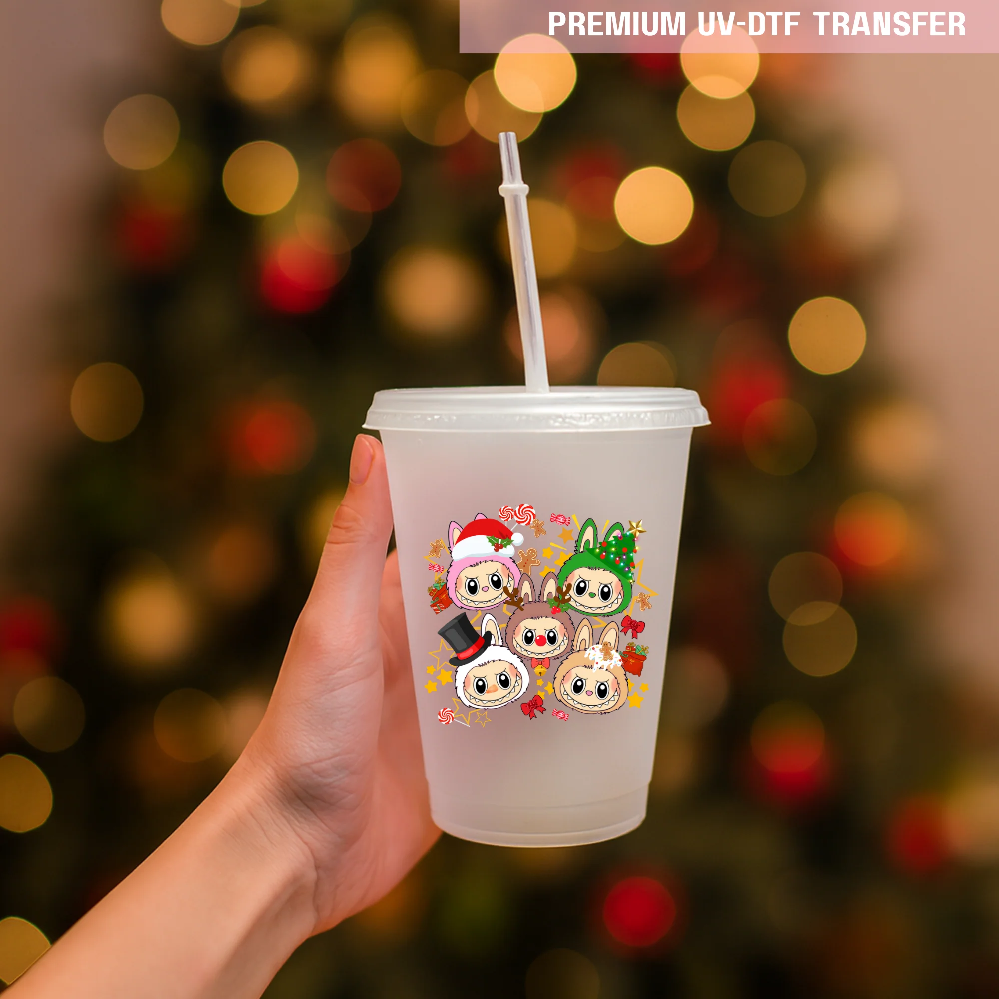 Christmas Monster heads personalised - UV DTF