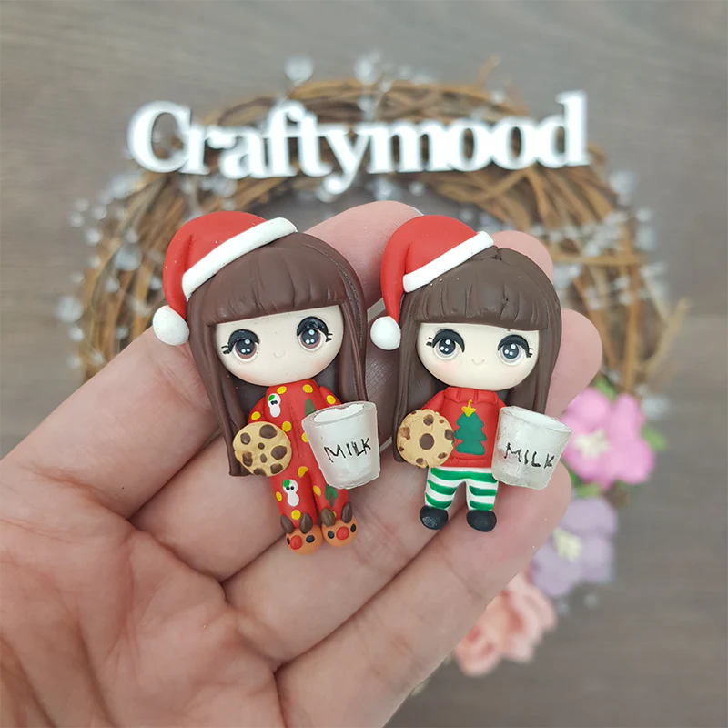 Christmas onesie jumper girl - Embellishment Clay Bow Centre