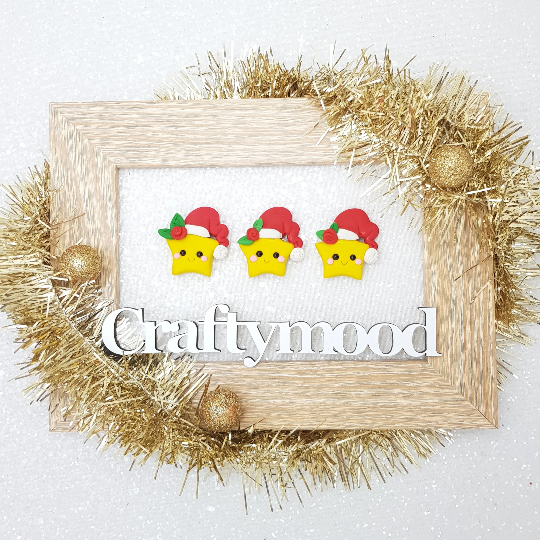 Christmas Star - Embellishment Clay Bow Centre - Image 2