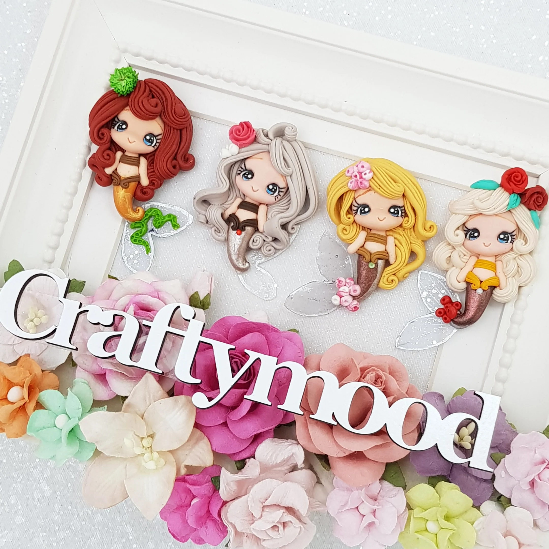 Classic autumn Mermaid - Clay Charm Embellishment limited - Image 2
