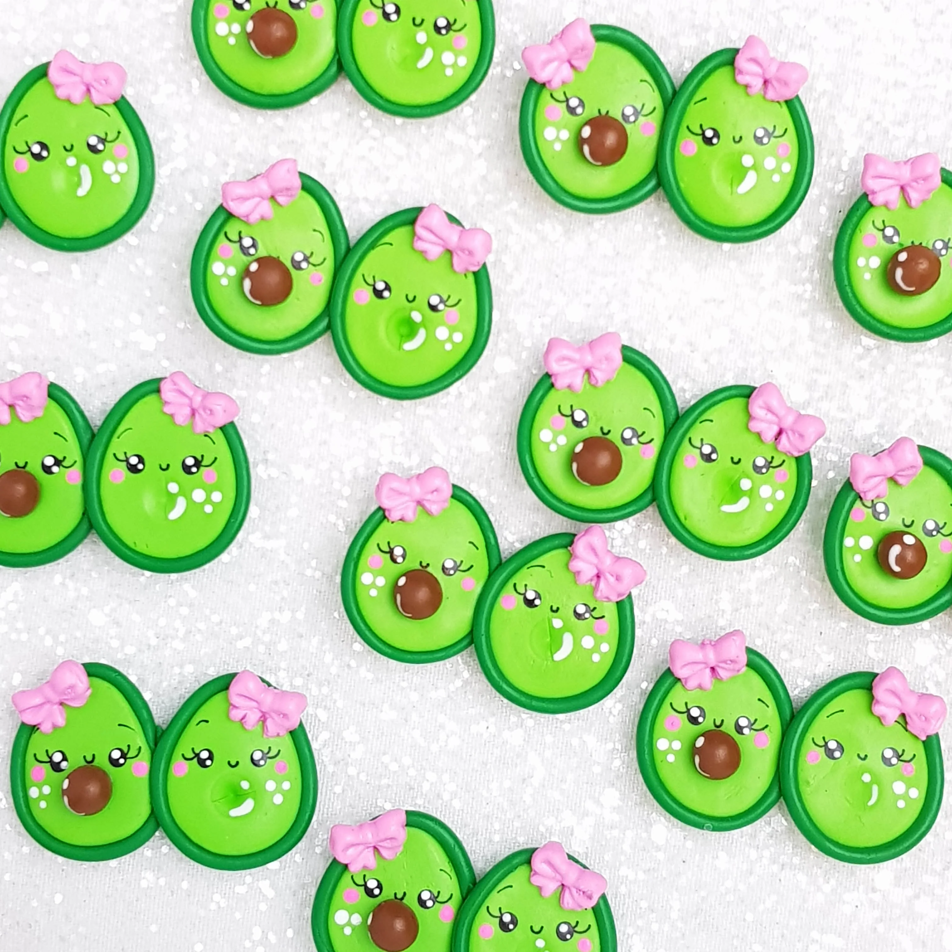 Clay Charm Embellishment - Avocado Delight