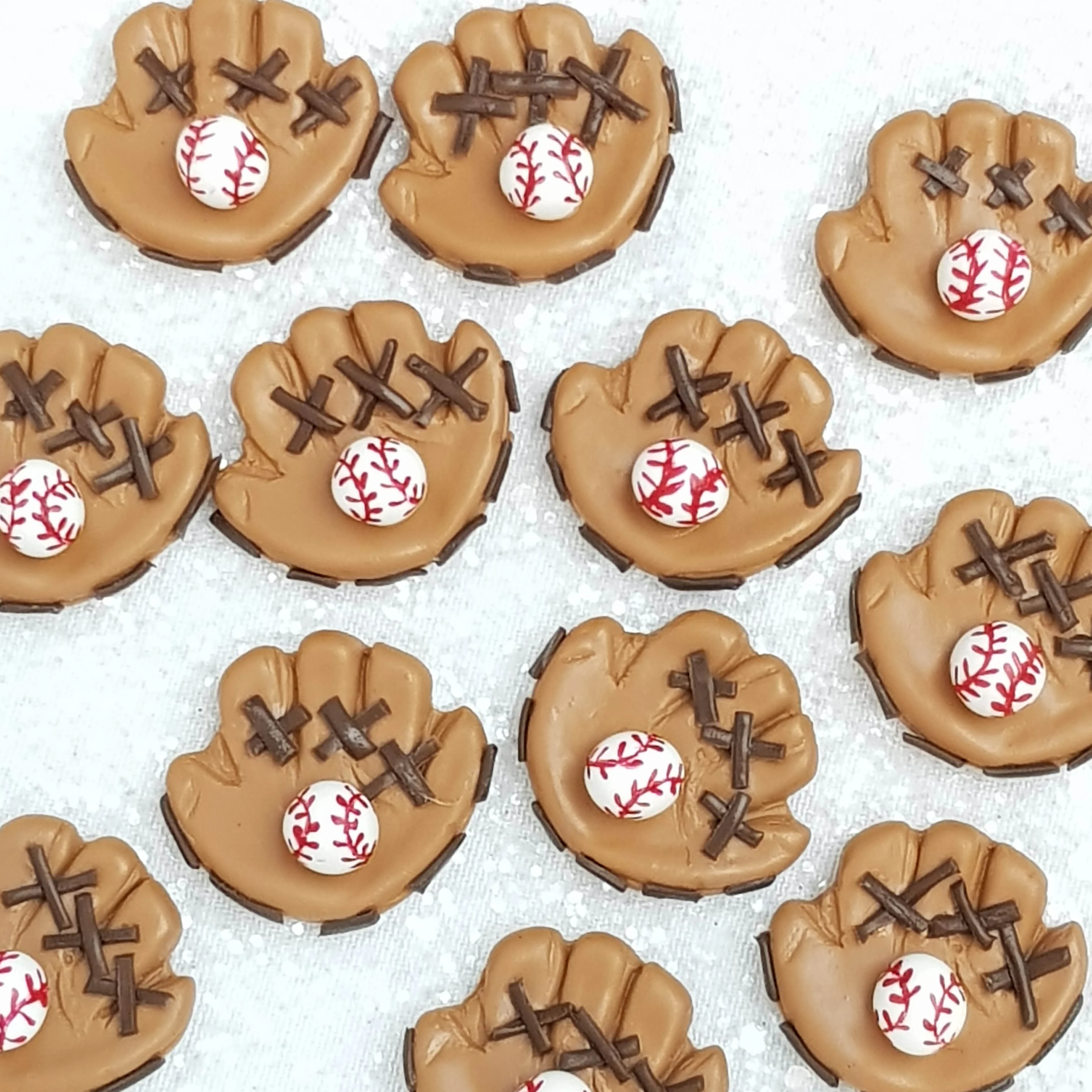 Clay Charm Embellishment - Baseball Glove Delight