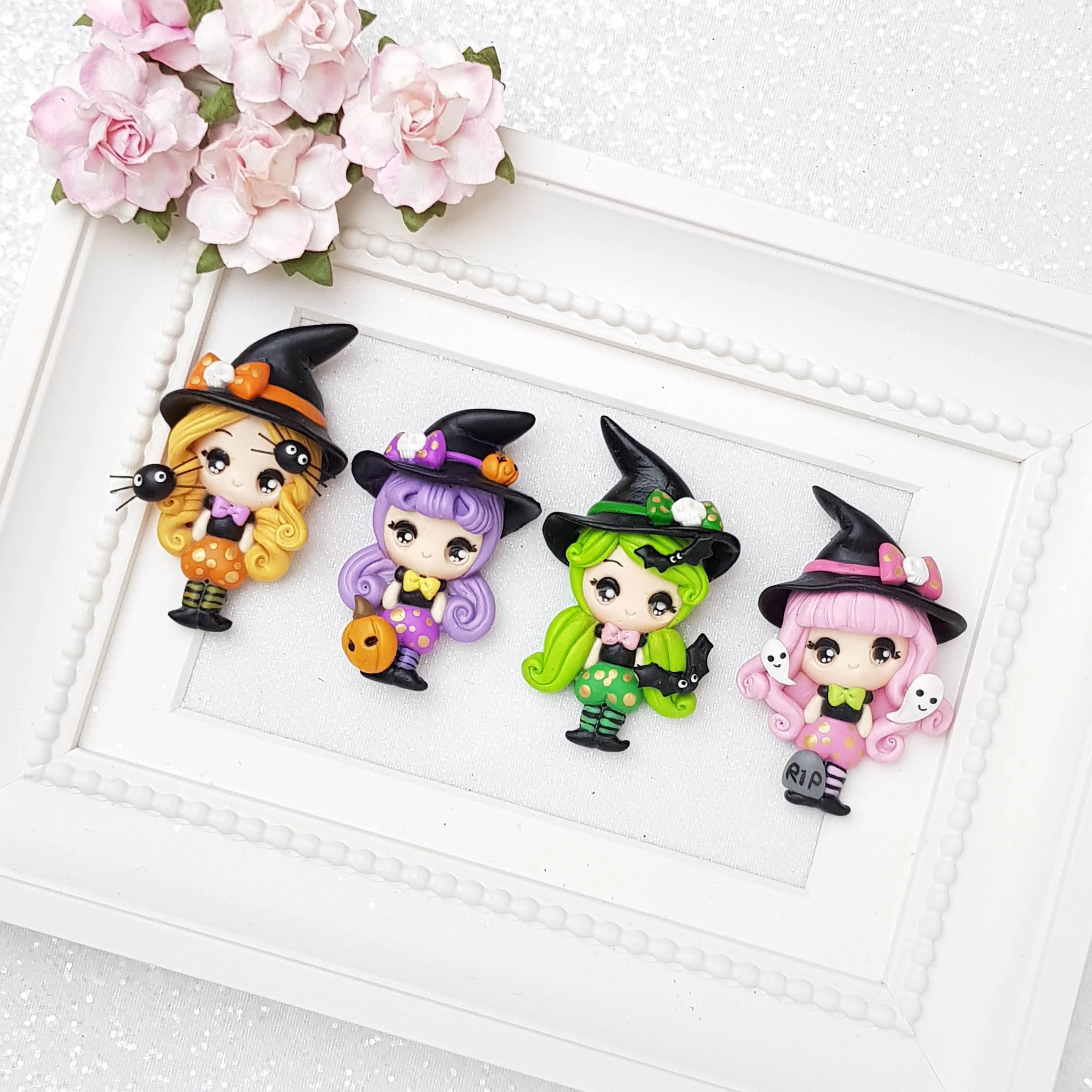 Clay Charm Embellishment - Big Eyes Witch - Image 2