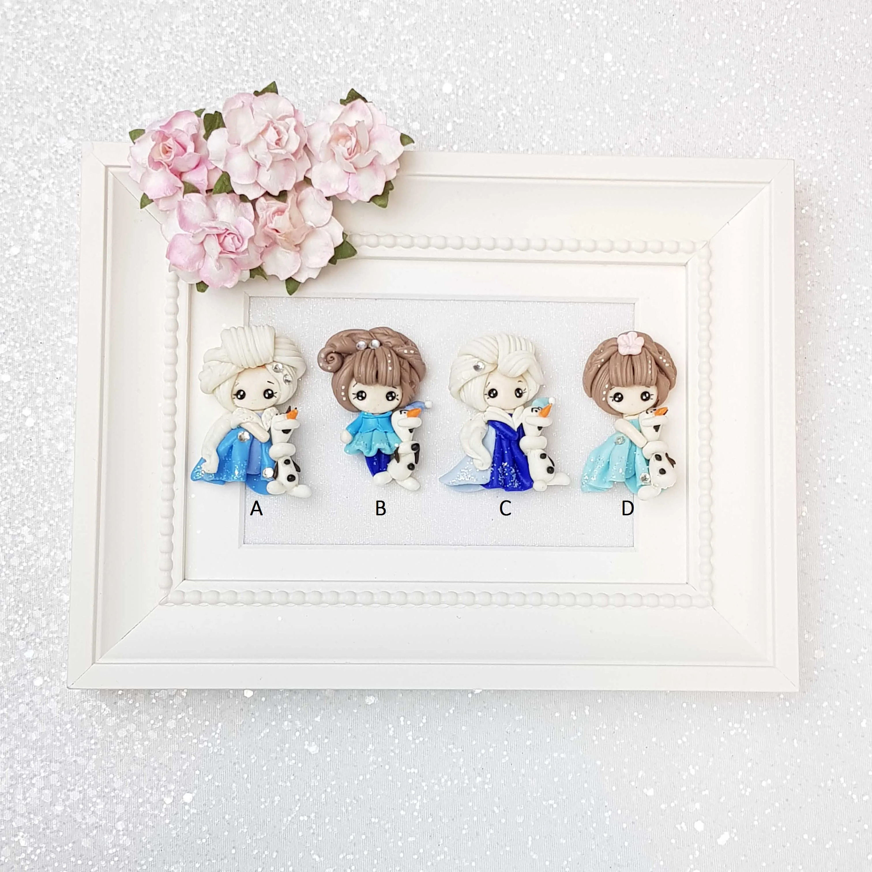 Clay Charm Embellishment - Blue Dress Winter Sister snow