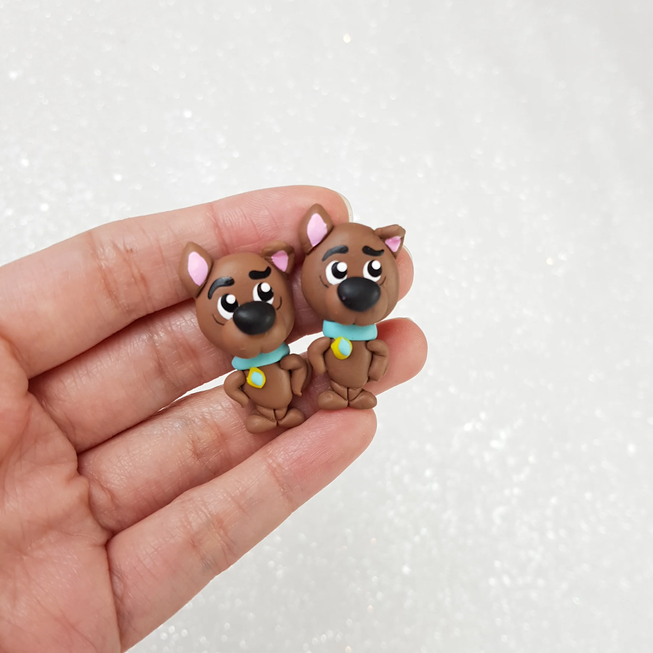 Clay Charm Embellishment -  brown dog