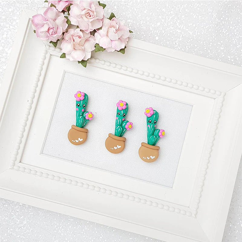 Clay Charm Embellishment - Cactus Delight - Image 2
