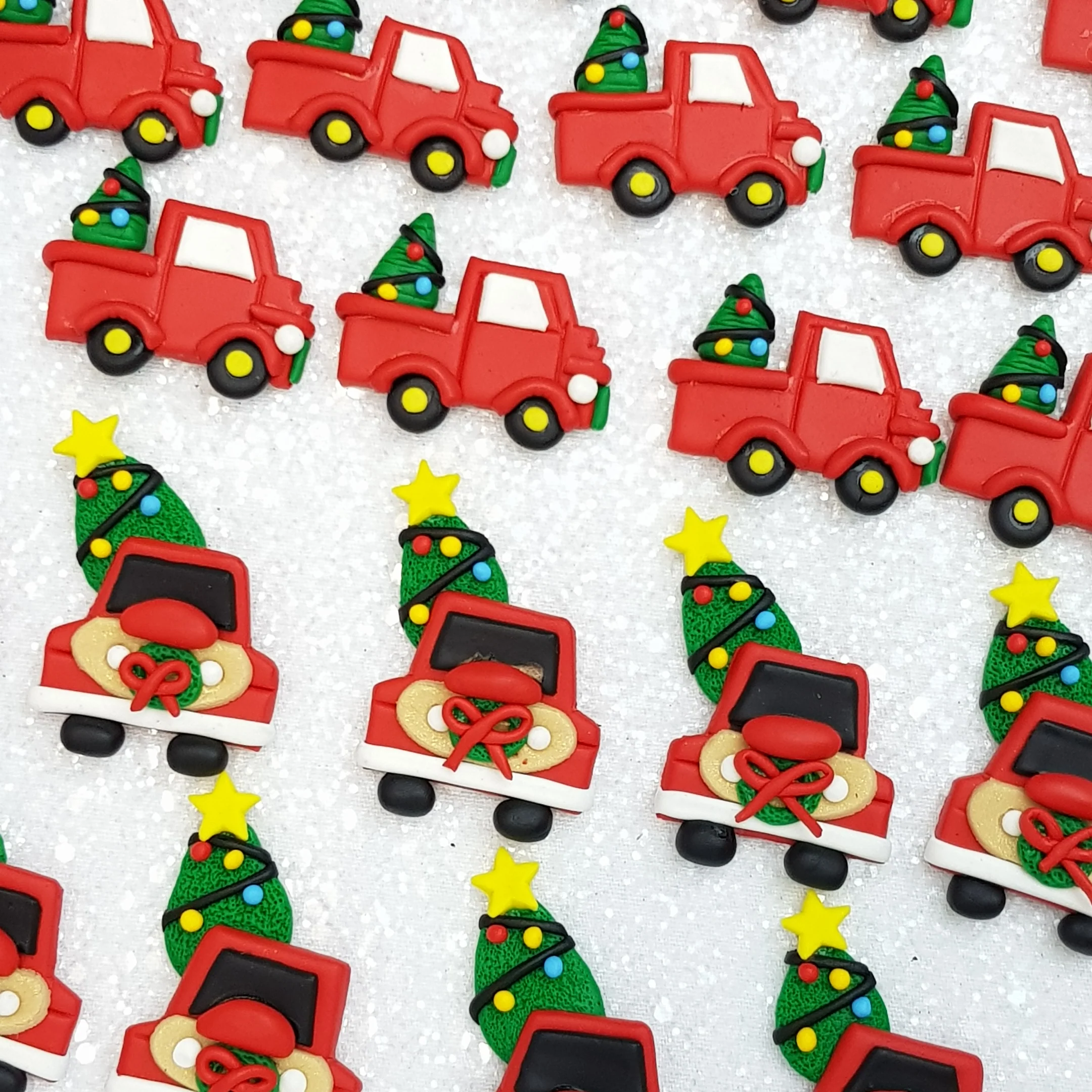 Clay Charm Embellishment - christmas car