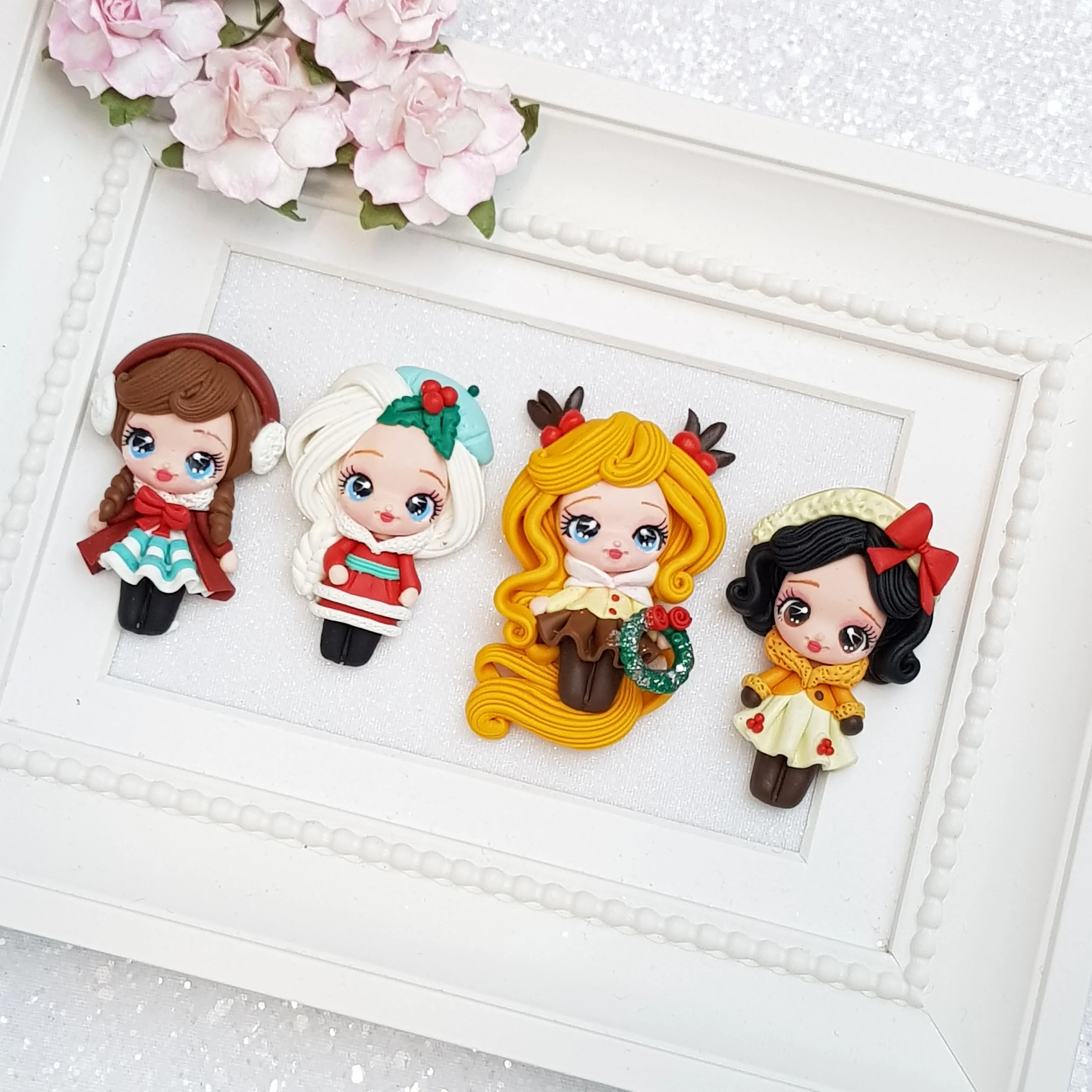 Clay Charm Embellishment - Christmas princess limited