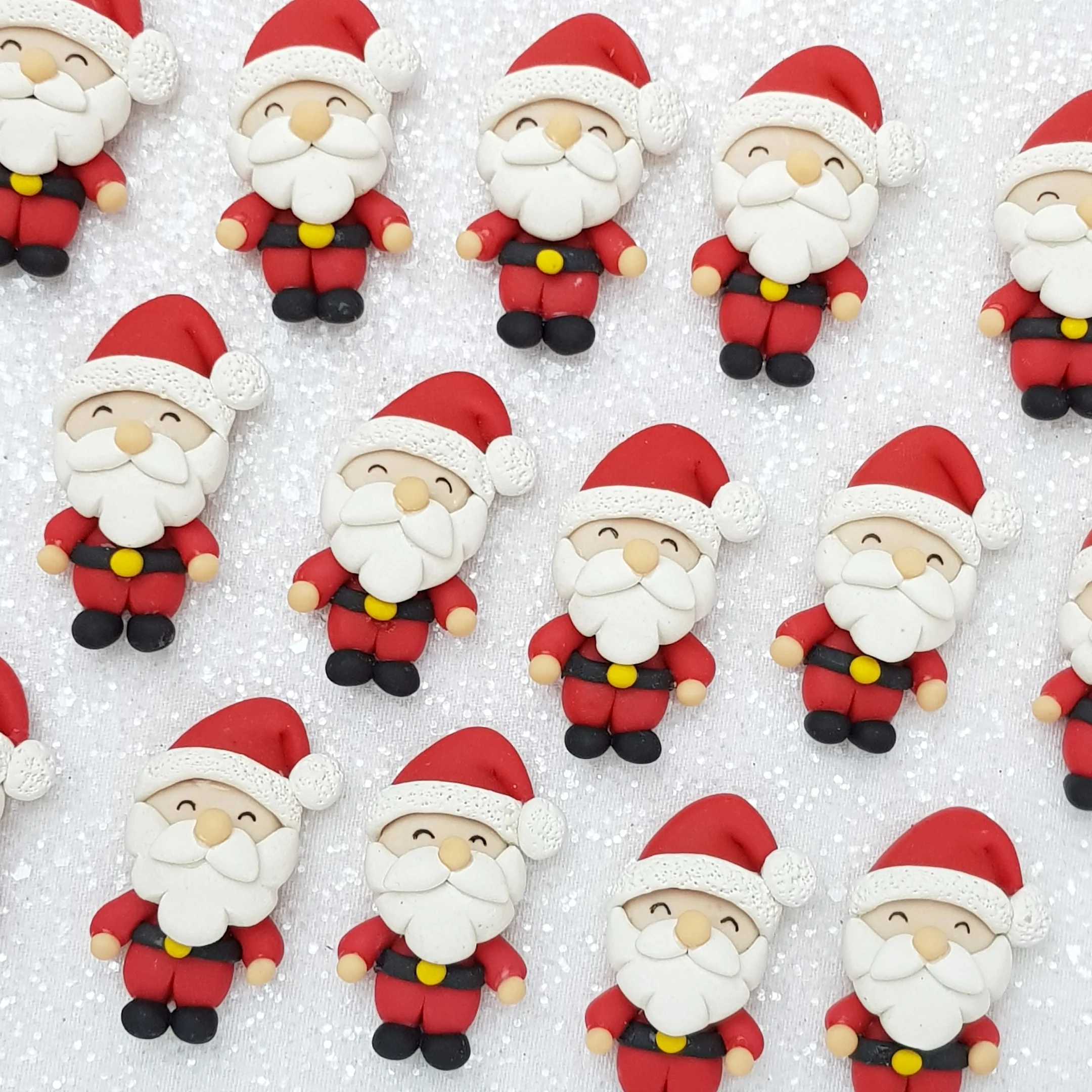Clay Charm Embellishment - Christmas Santa 4 cm