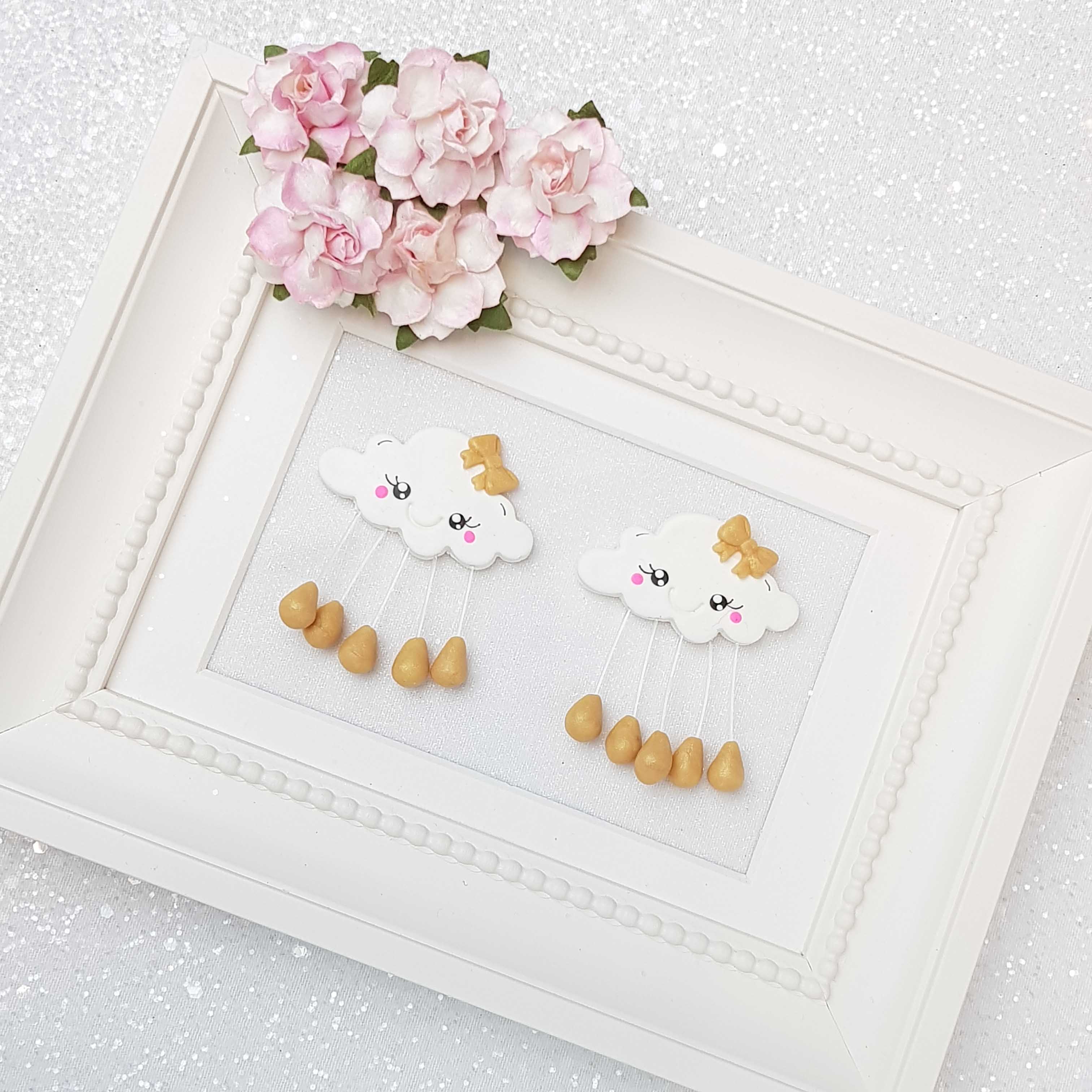 Clay Charm Embellishment - Cloud Rain B gold - Image 2