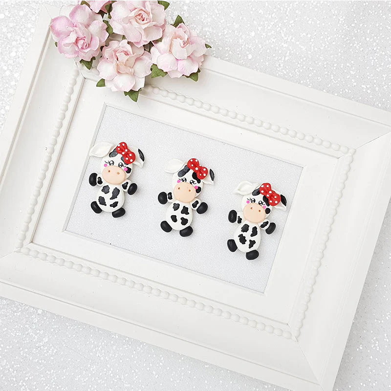 Clay Charm Embellishment - Cow Delight - Image 2