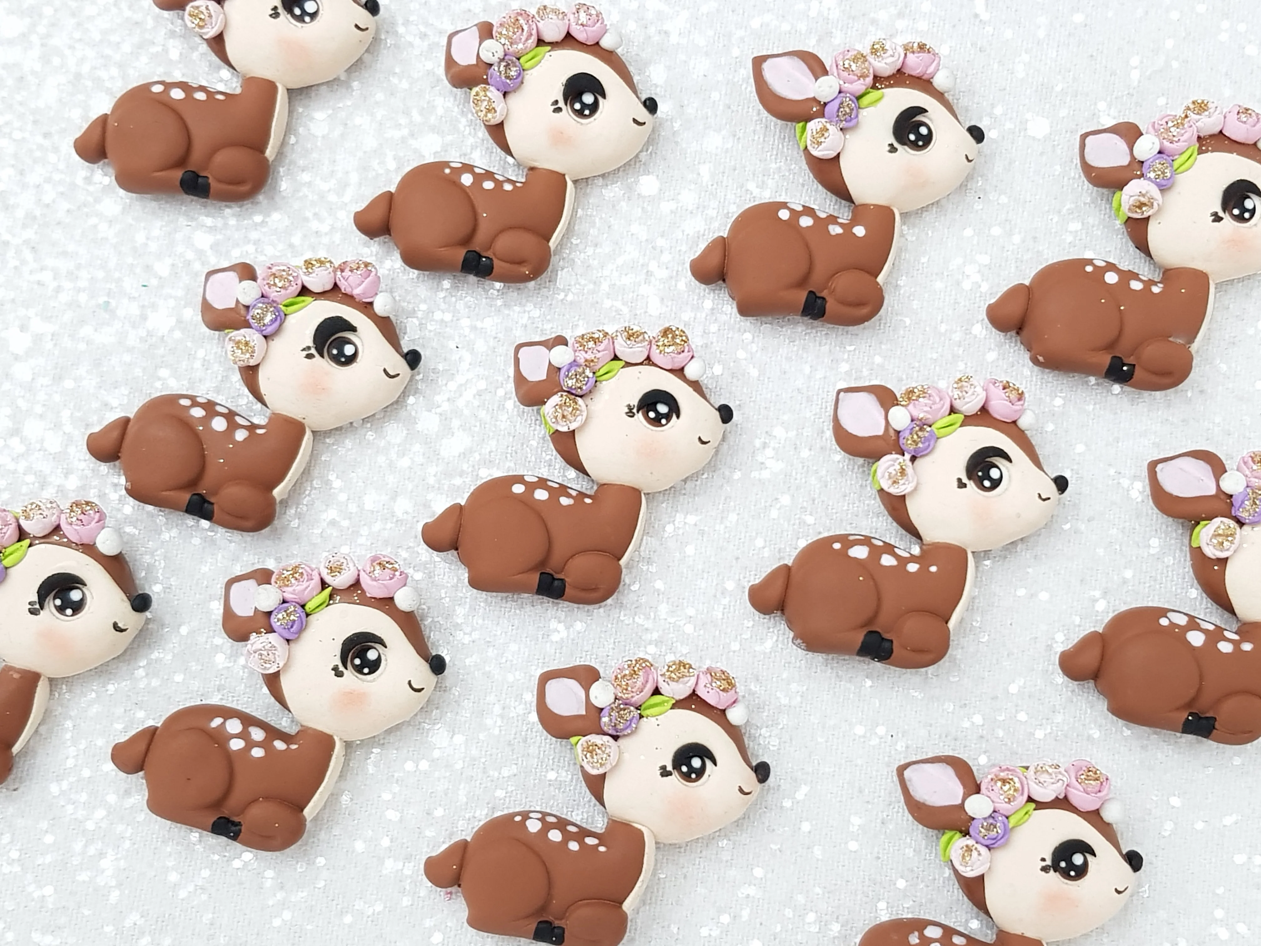 Clay Charm Embellishment - Deer Fawn