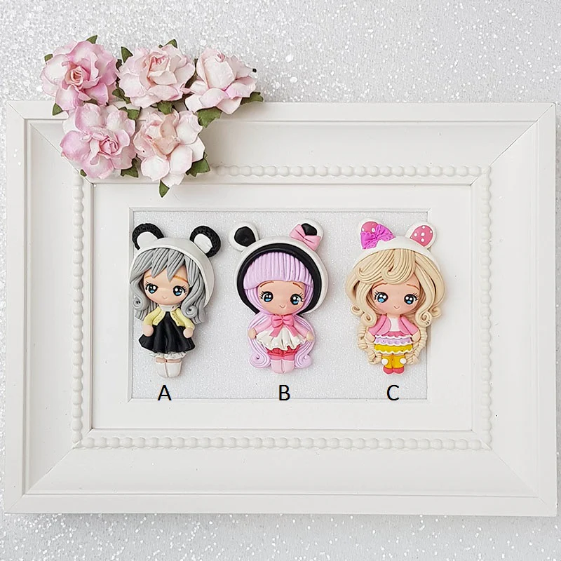 Clay Charm Embellishment - Dressing Up Girl Limited