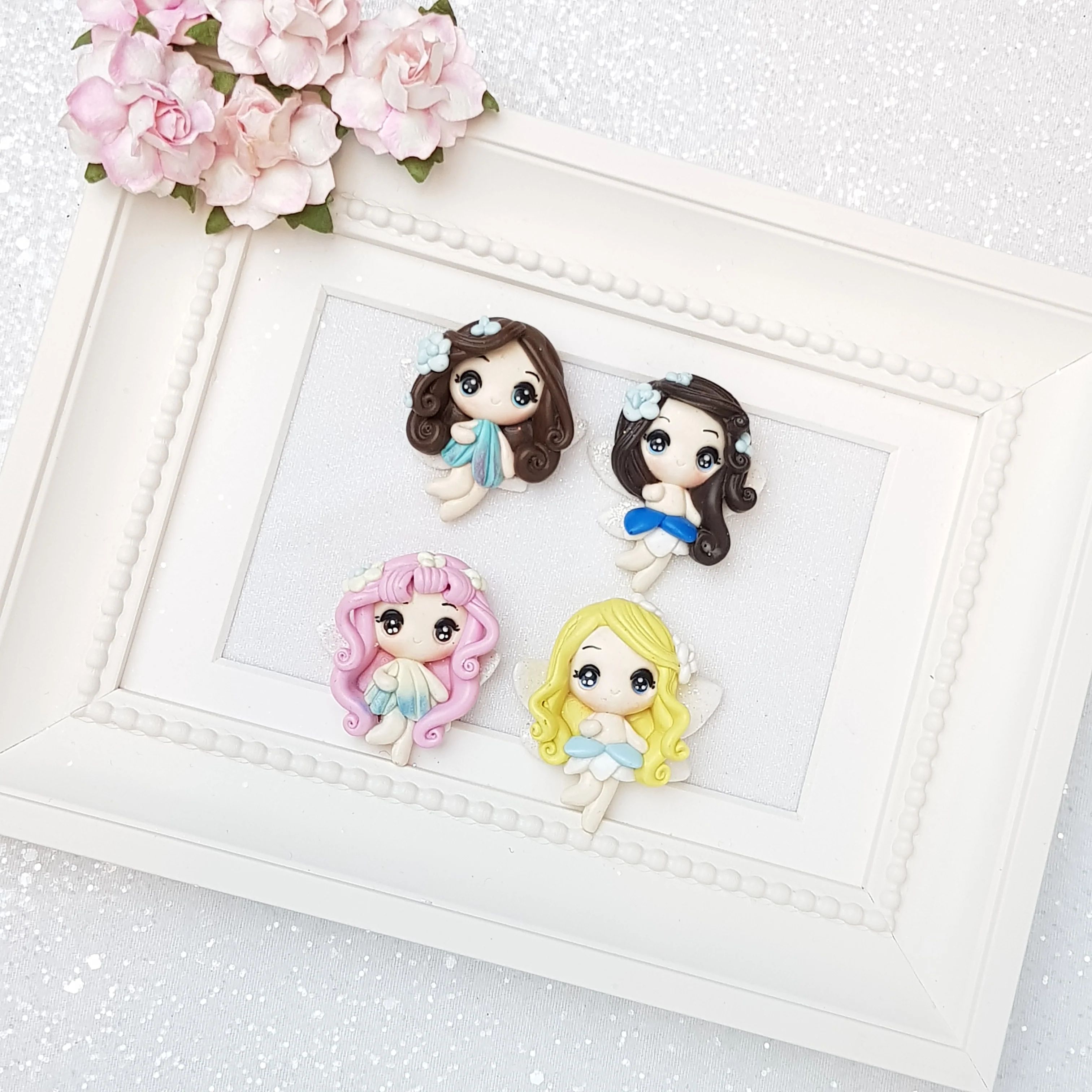 Clay Charm Embellishment - fairy big eyes - Image 2