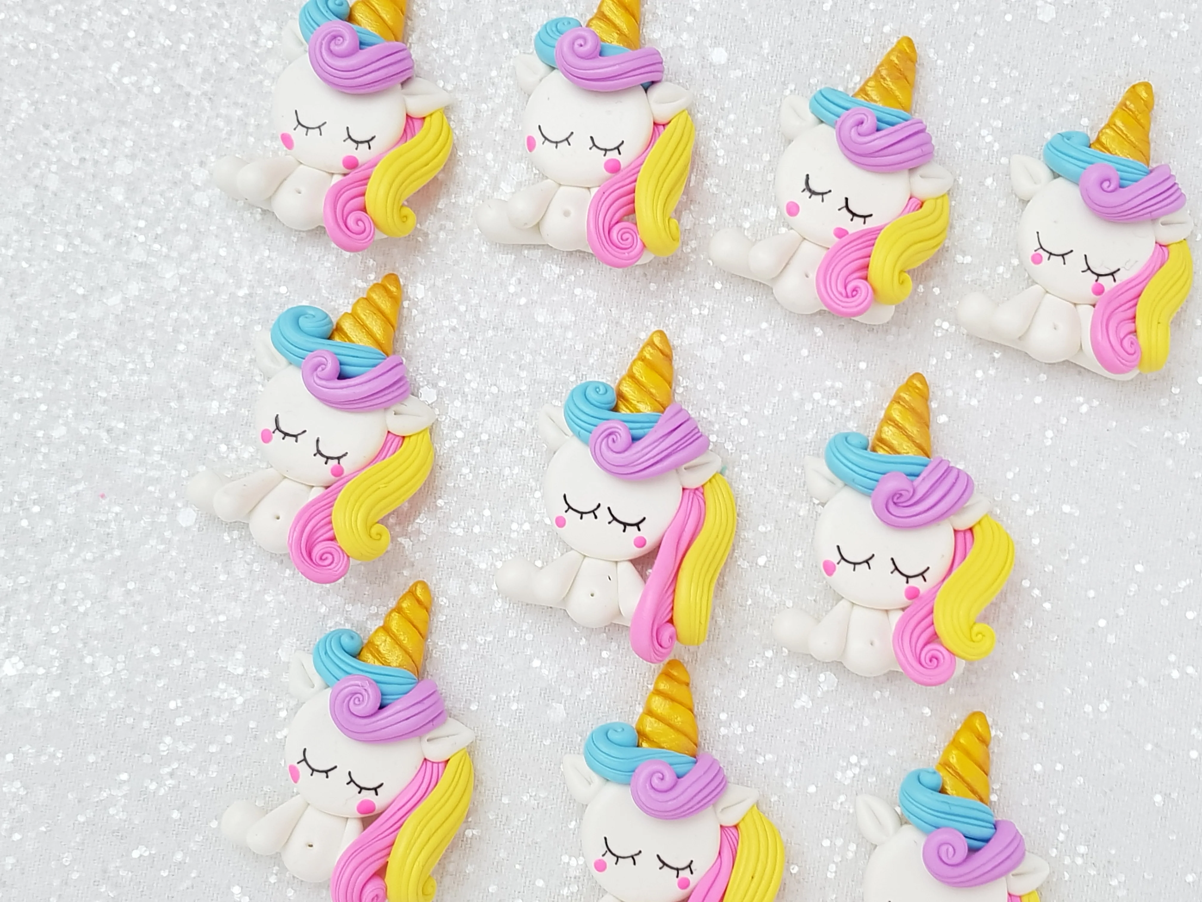 Clay Charm Embellishment - Full Body Unicorn A Delight