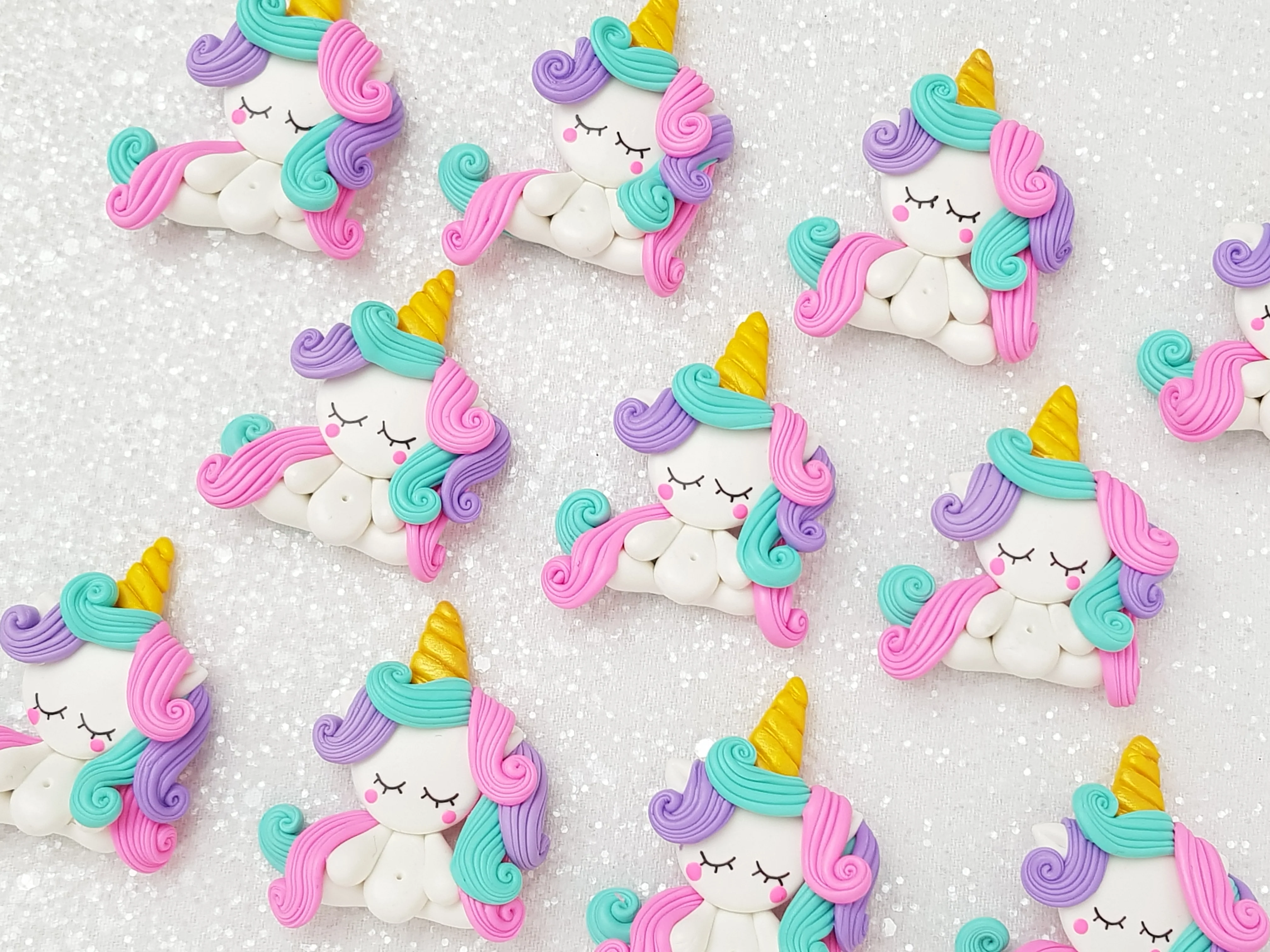 Clay Charm Embellishment - Full Body Unicorn B Delight