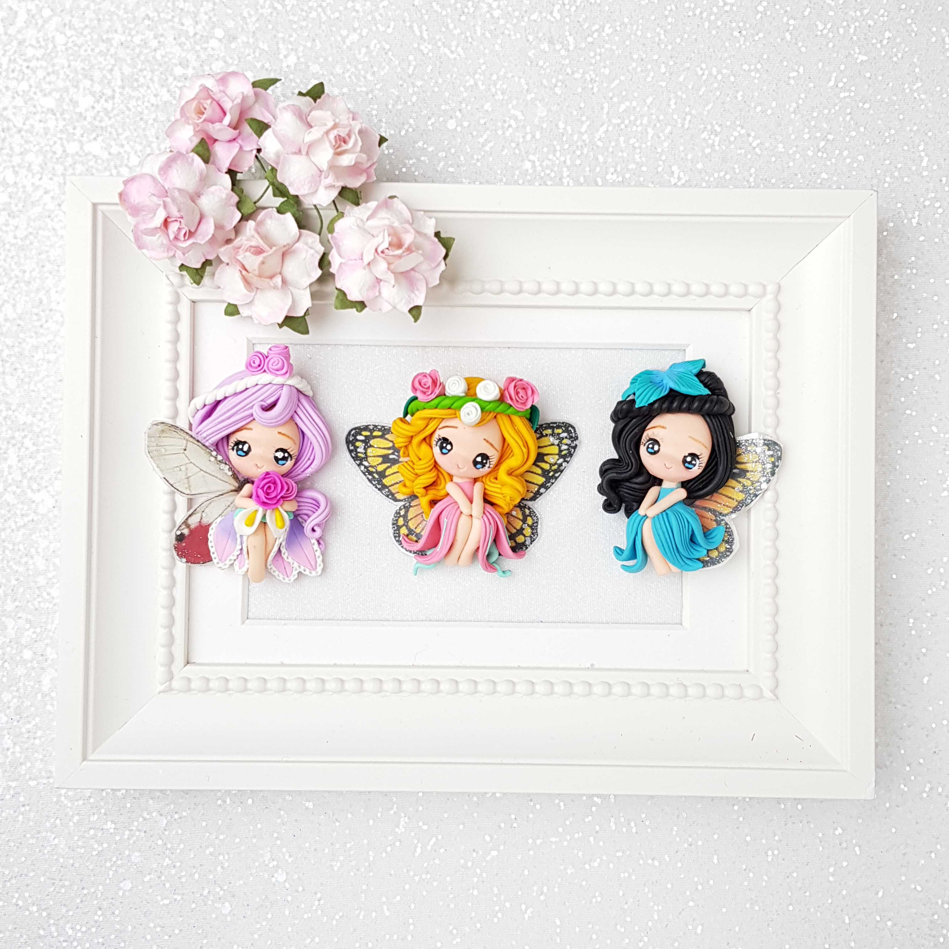 Clay Charm Embellishment - Garden butterfly Fairies limited - Image 3