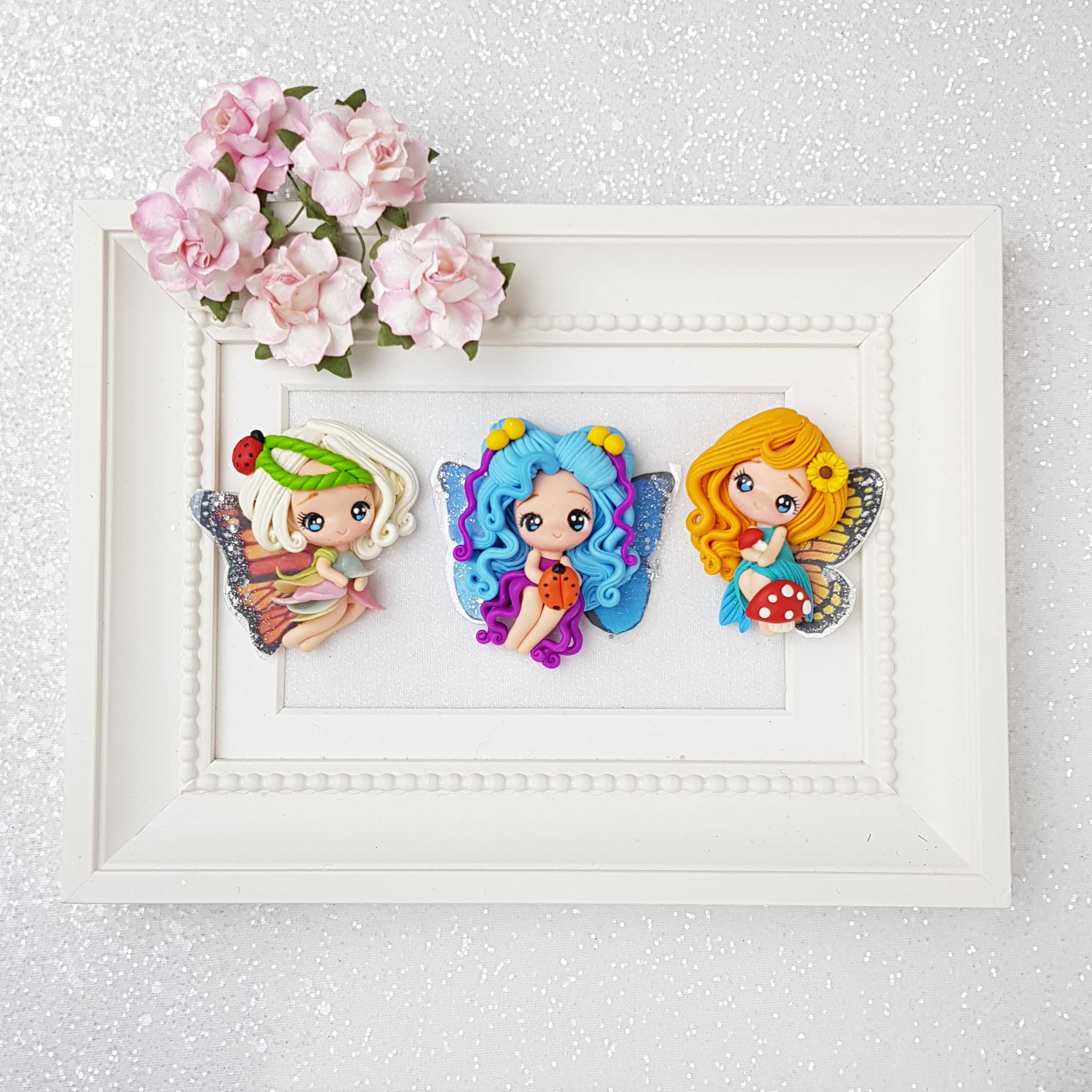 Clay Charm Embellishment - Garden butterfly Fairies limited - Image 4
