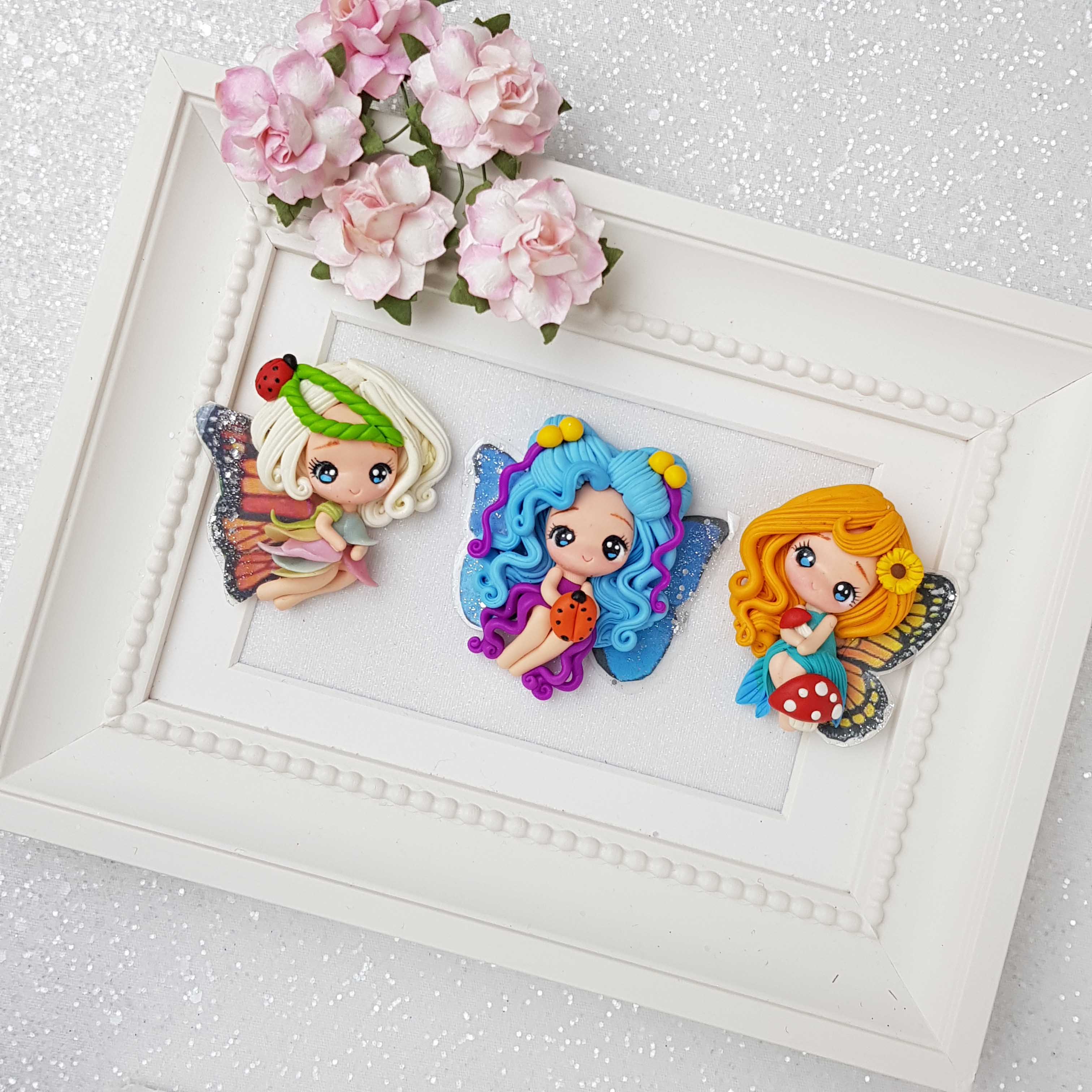 Clay Charm Embellishment - Garden butterfly Fairies limited - Image 5