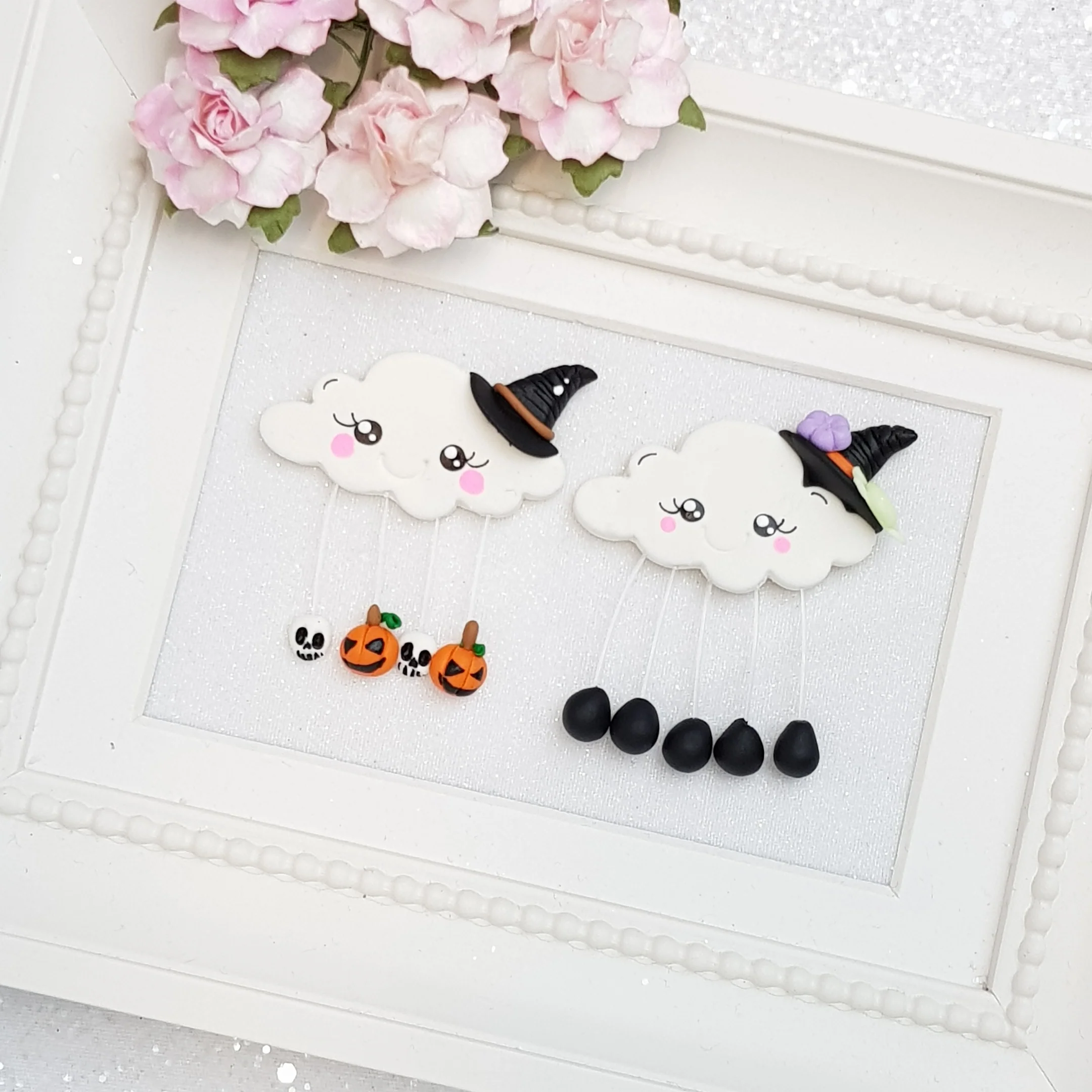 Clay Charm Embellishment - halloween cloud Delight