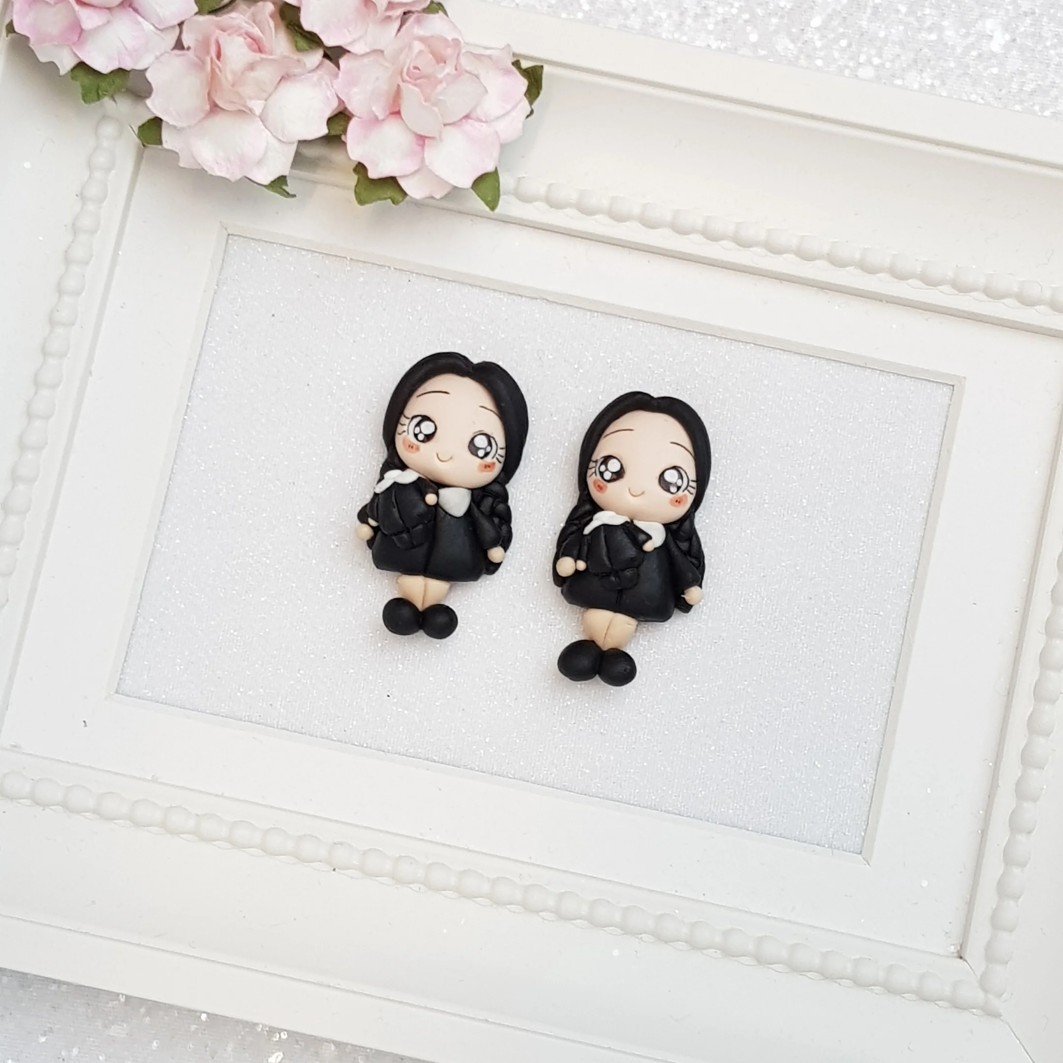 Clay Charm Embellishment - horror girl