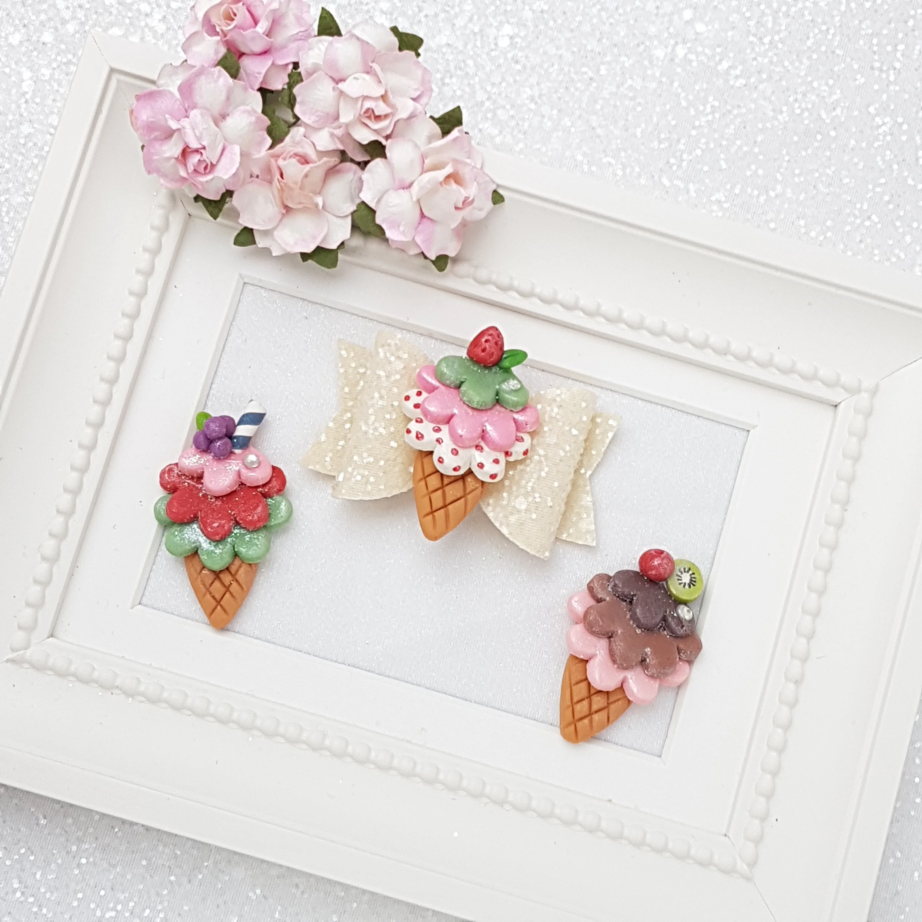 Clay Charm Embellishment - Ice Cream - Image 3