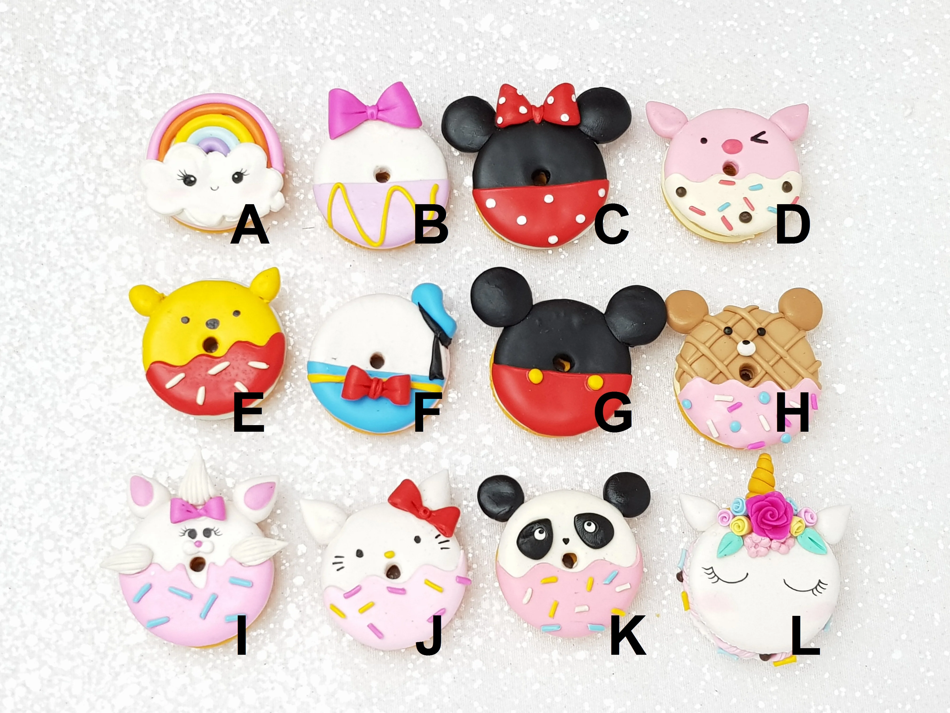 Clay Charm Embellishment - Large Size Donut Perfect for Necklace