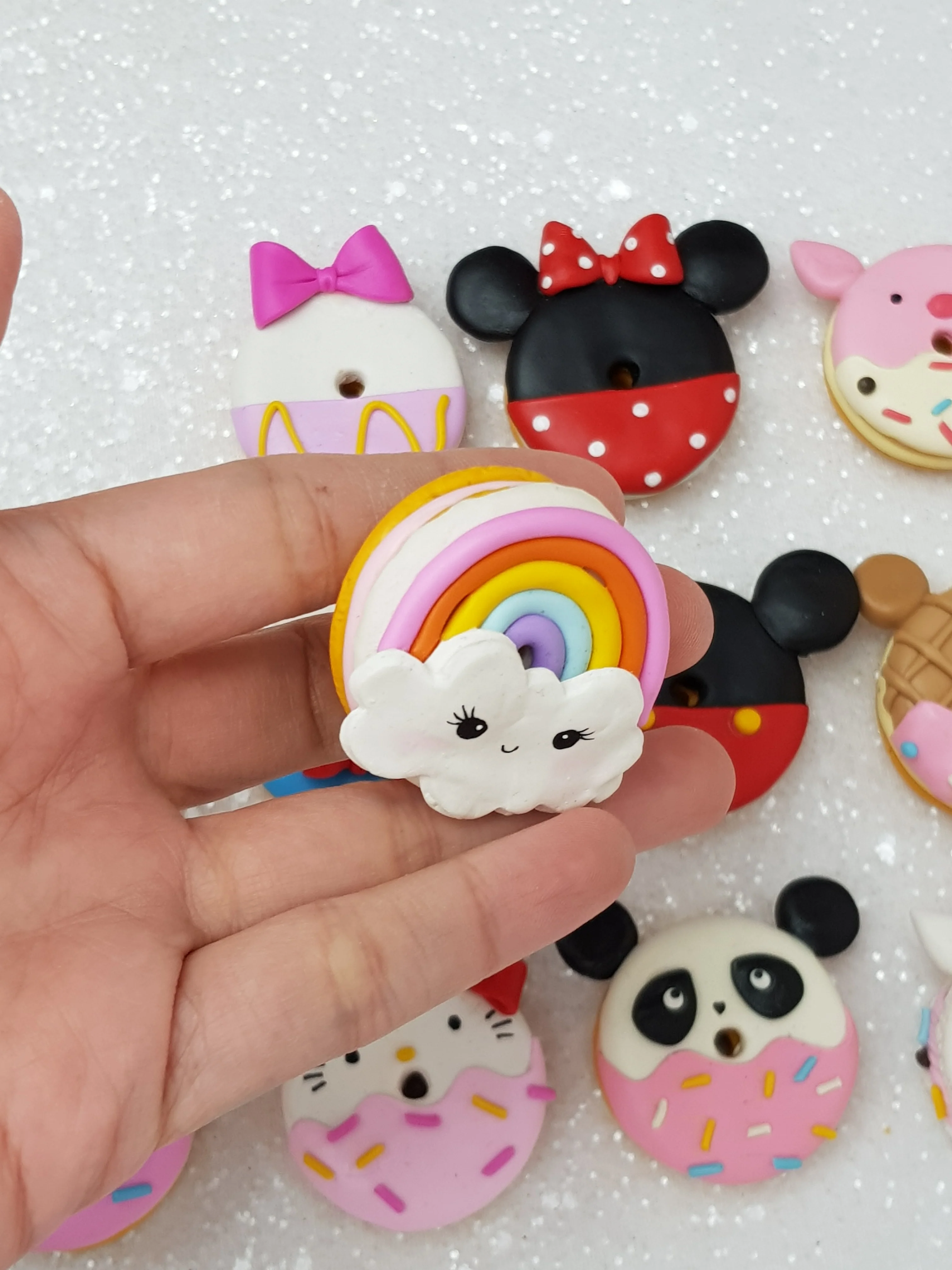 Clay Charm Embellishment - Large Size Donut Perfect for Necklace - Image 2