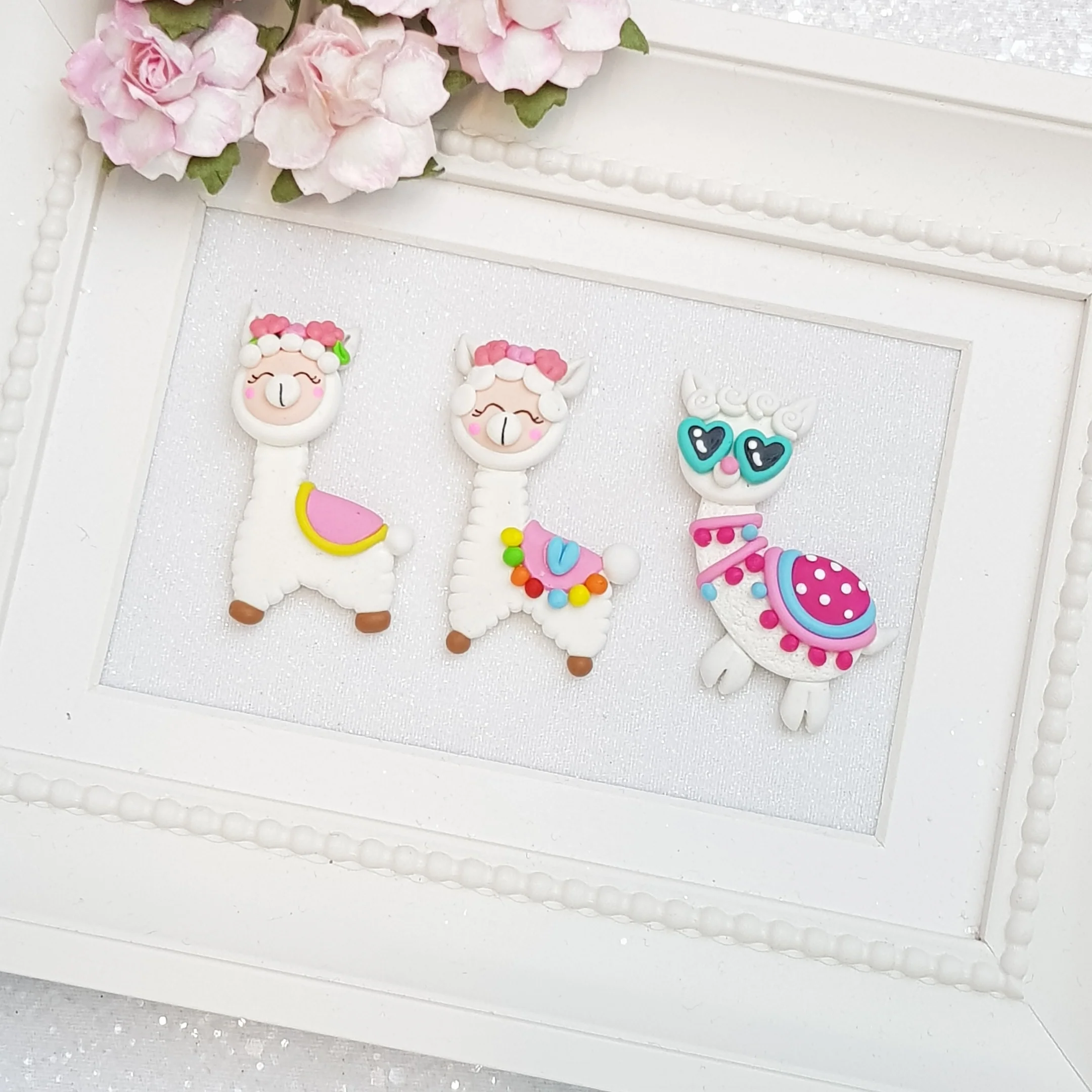 Clay Charm Embellishment - llama Delight