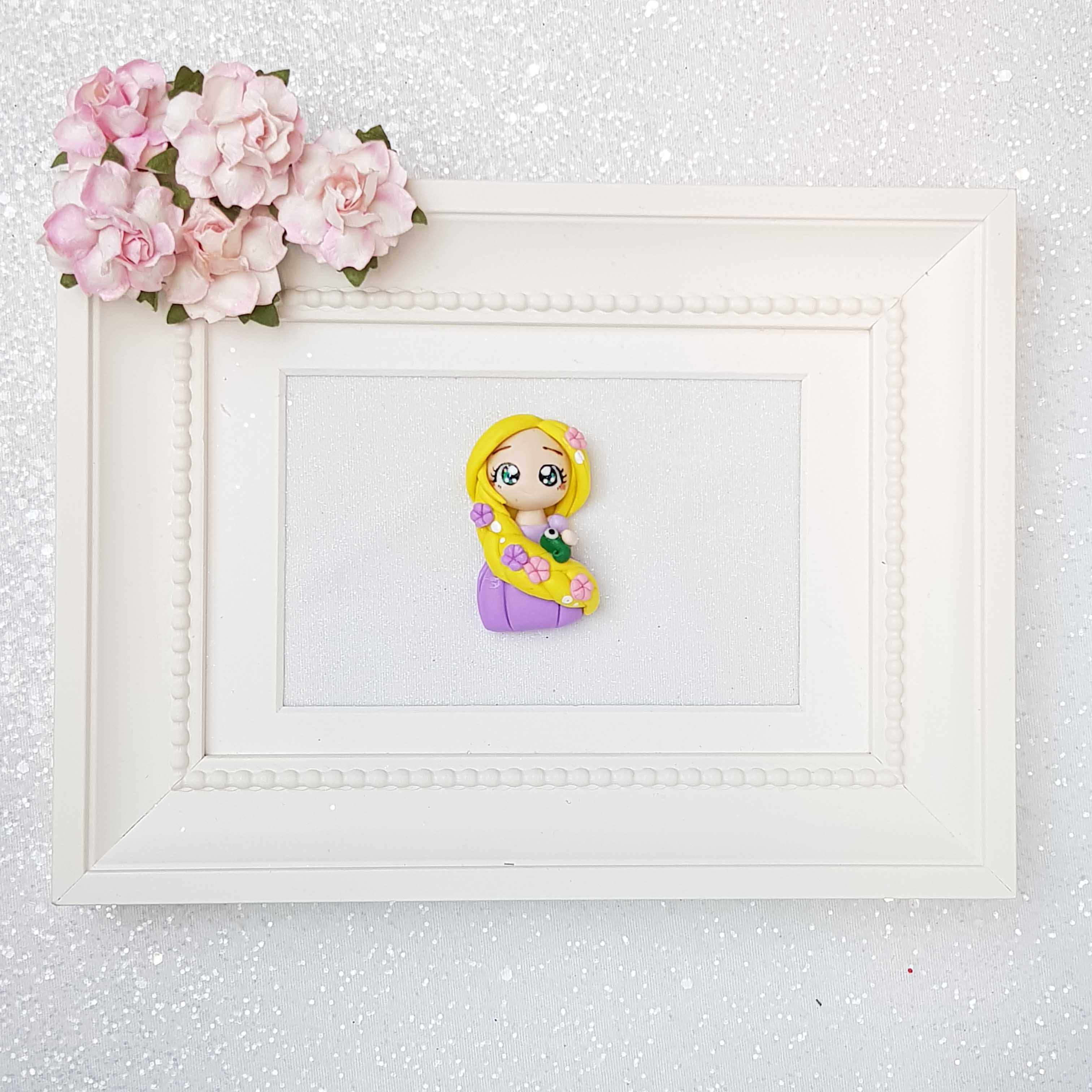 Clay Charm Embellishment - Long Hair Princess