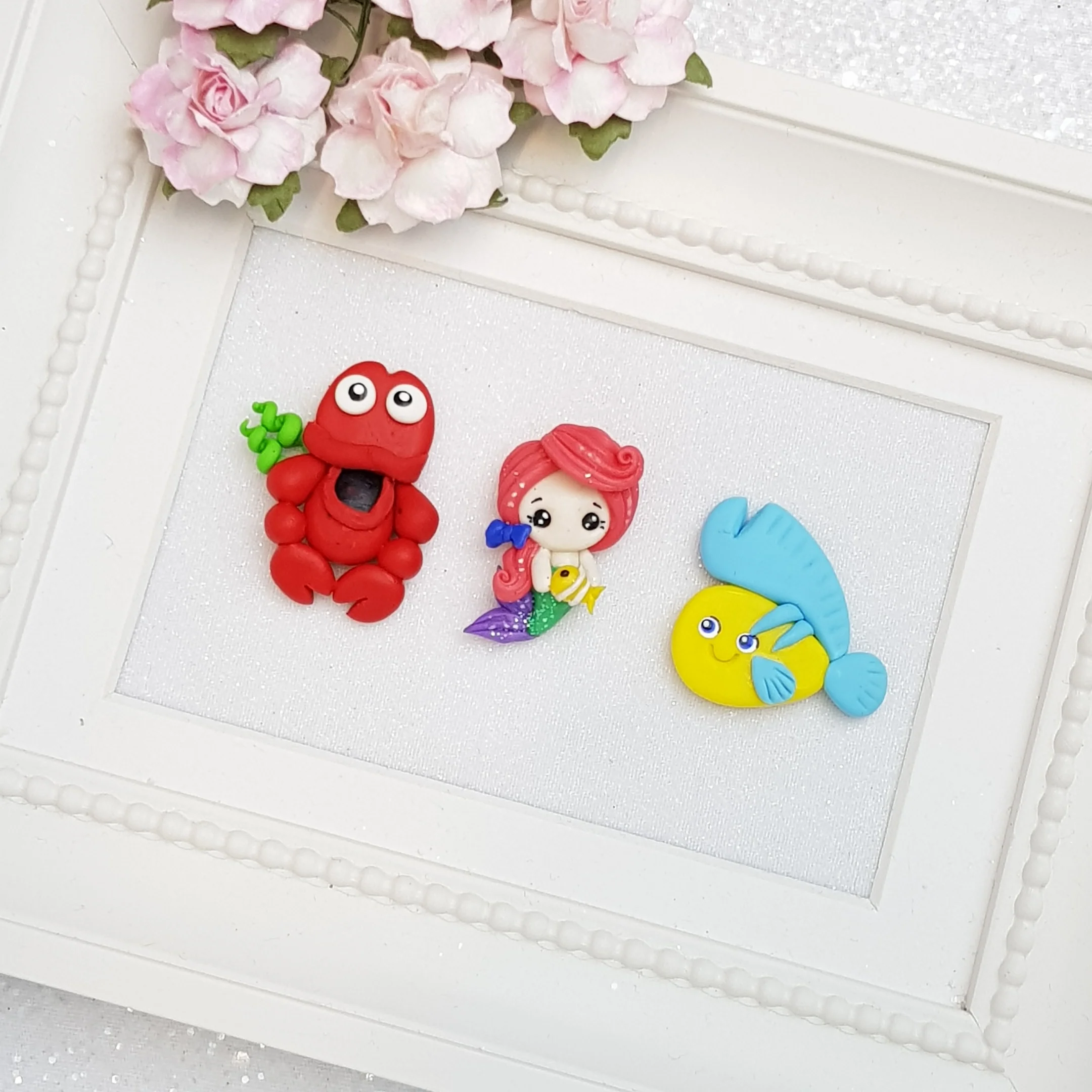 Clay Charm Embellishment - mini mermaid