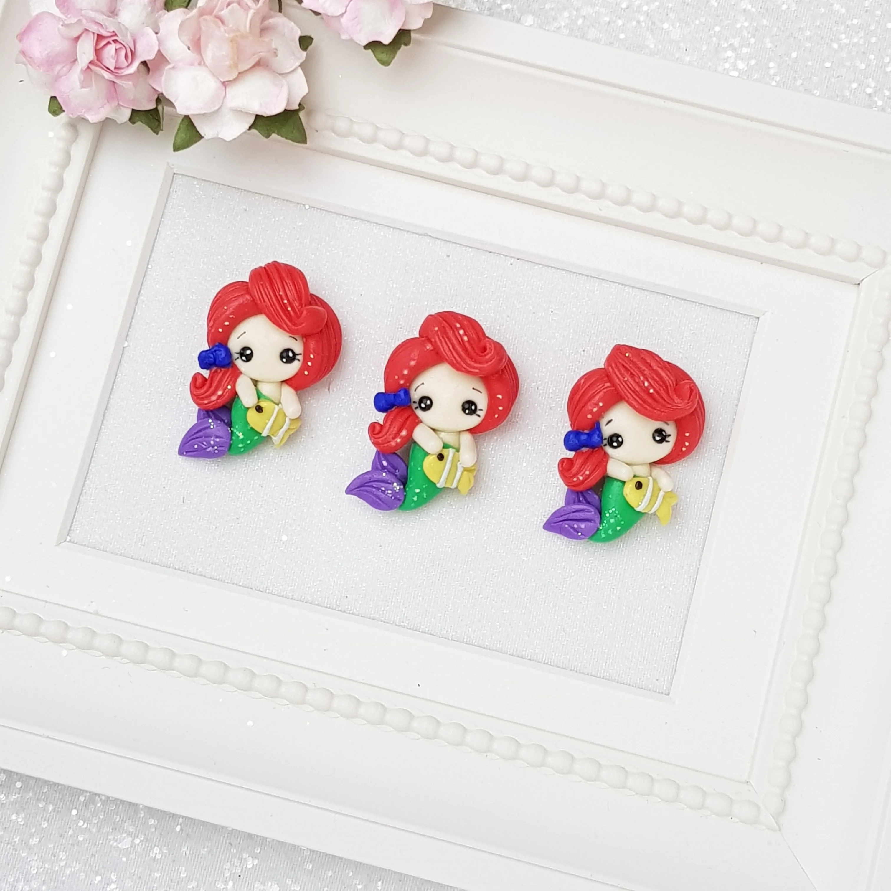 Clay Charm Embellishment - mini mermaid - Image 2