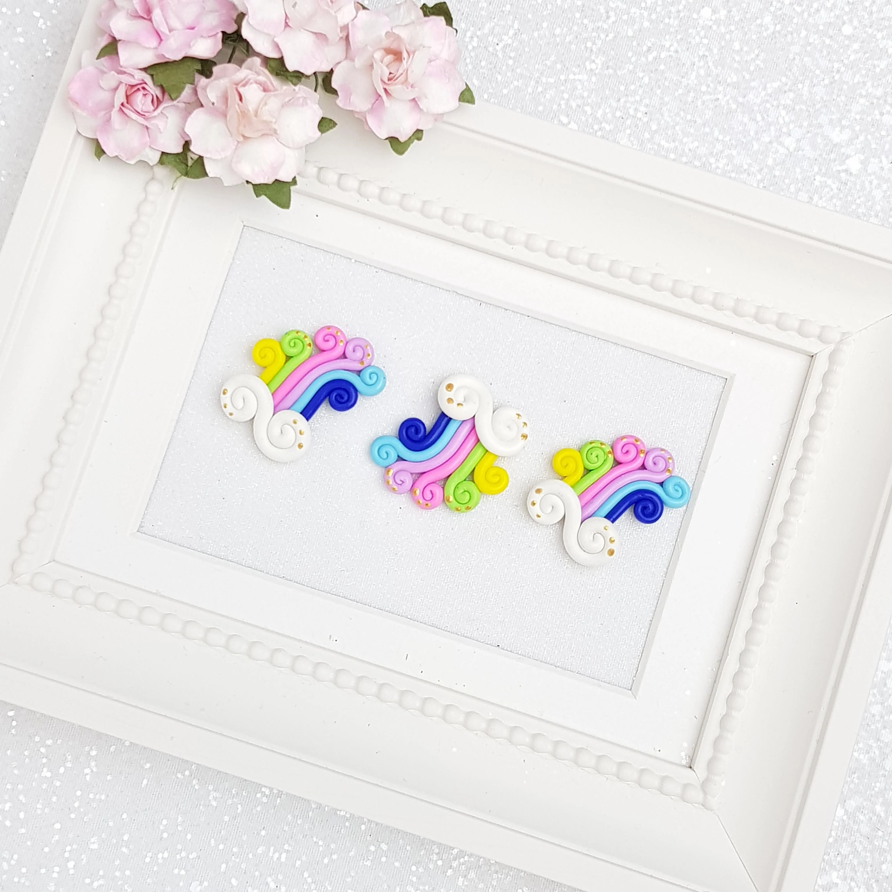Clay Charm Embellishment - Mini Rainbow Delight