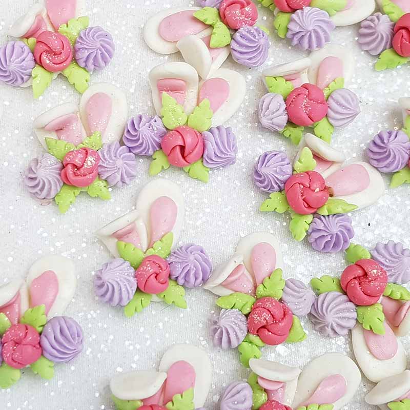 Clay Charm Embellishment - NEW BUNNY EARS A