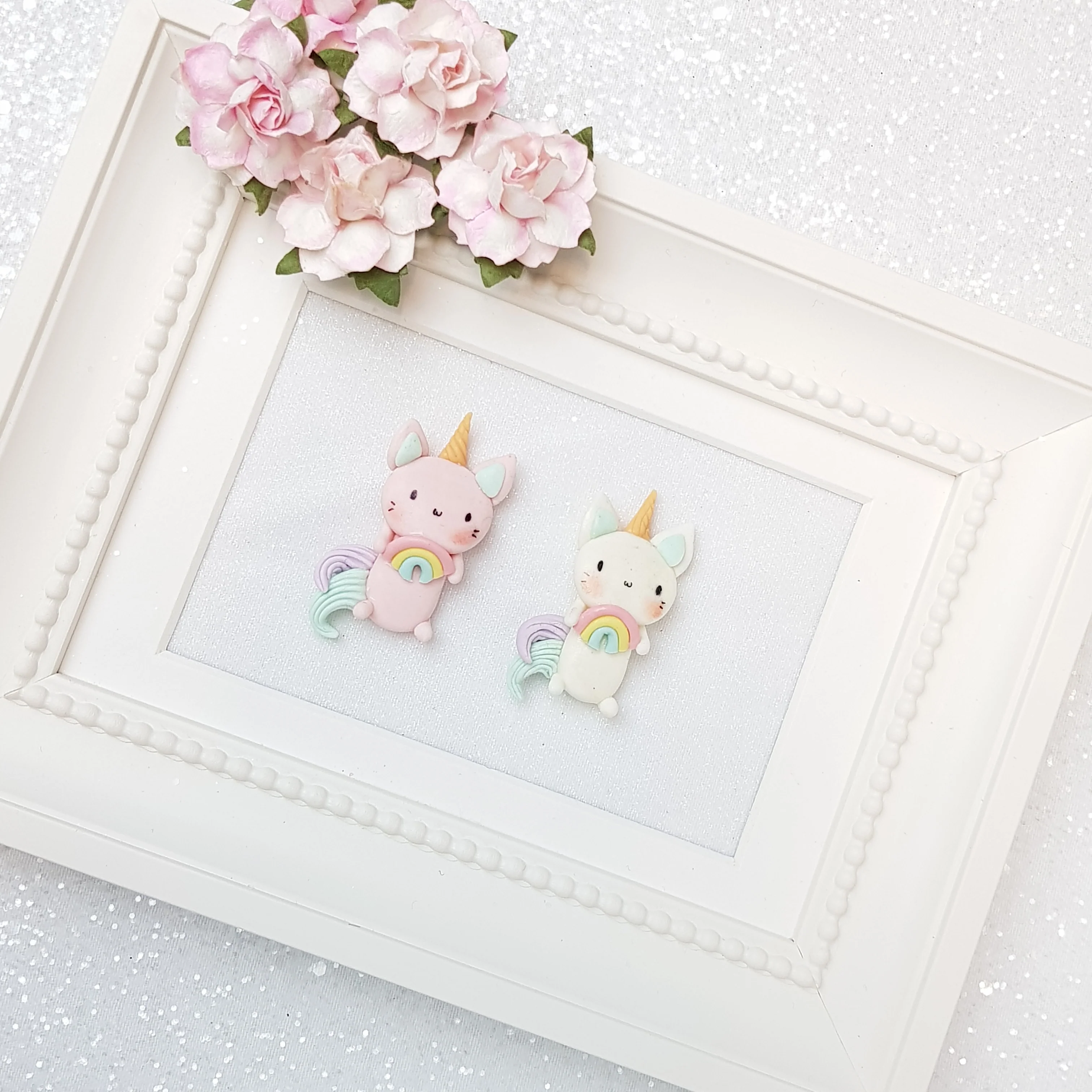 Clay Charm Embellishment - NEW Caticorn Rainbow - Image 2